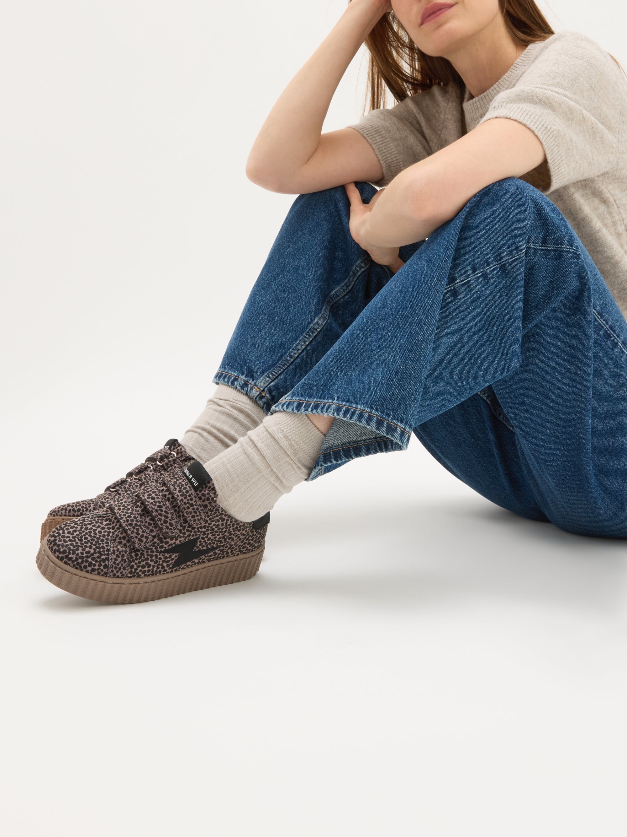 Low Velcro trainers VANESSA WU Grey
