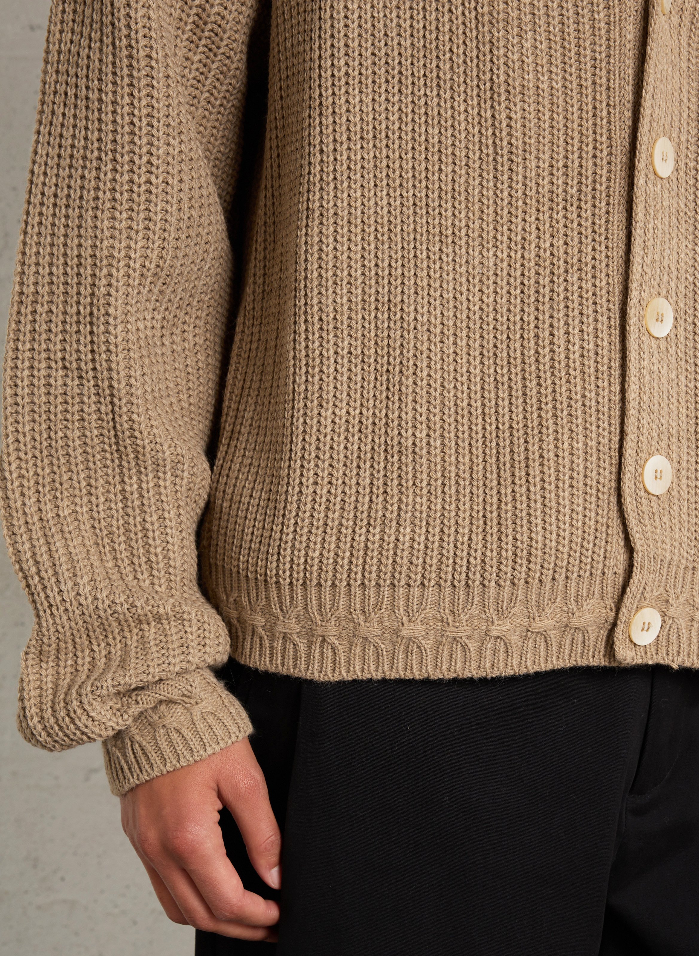 Cardigan oversize col V IMPERIAL Beige