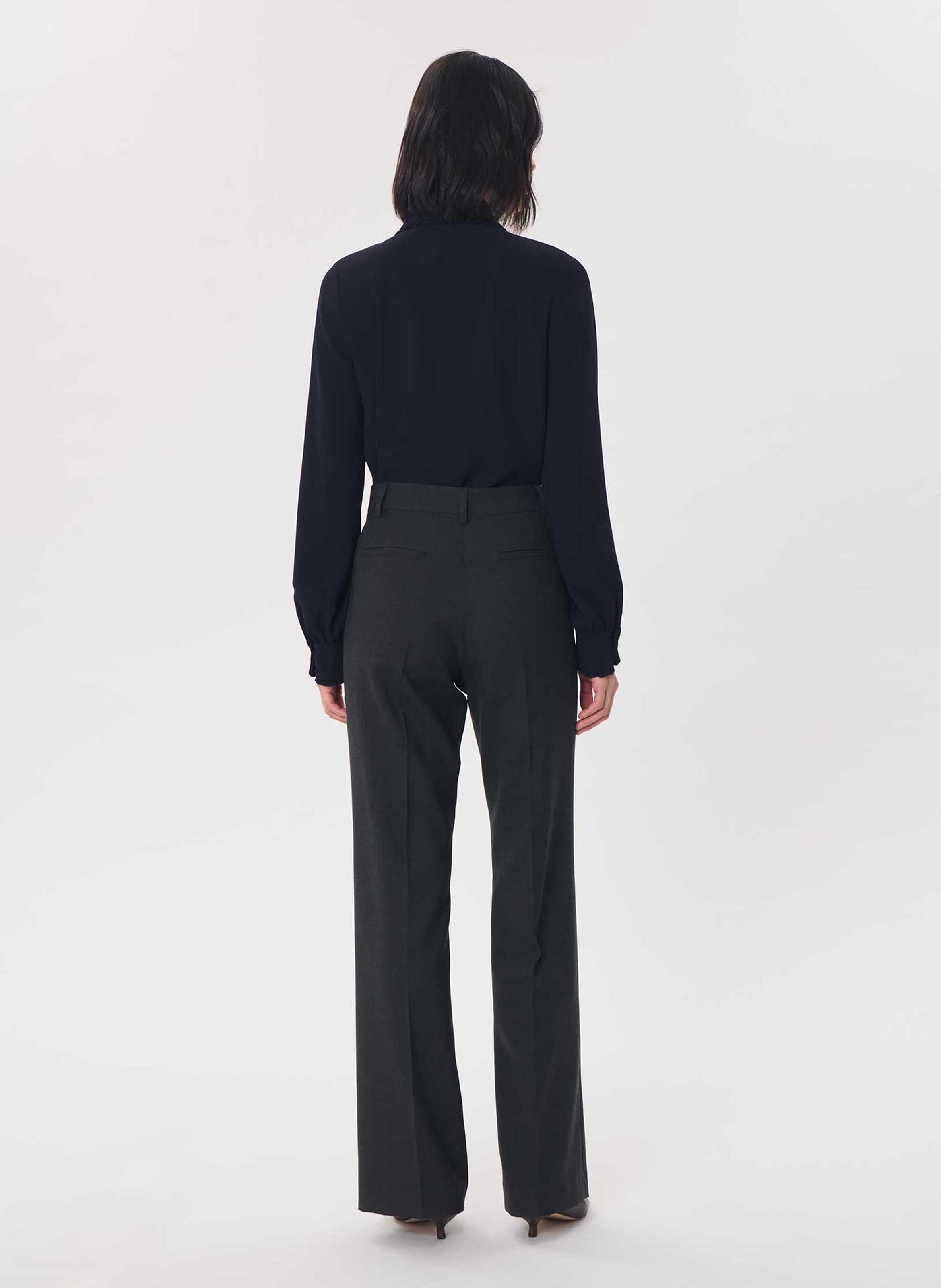 Pantalon tailleur flare uni TARA JARMON Gris