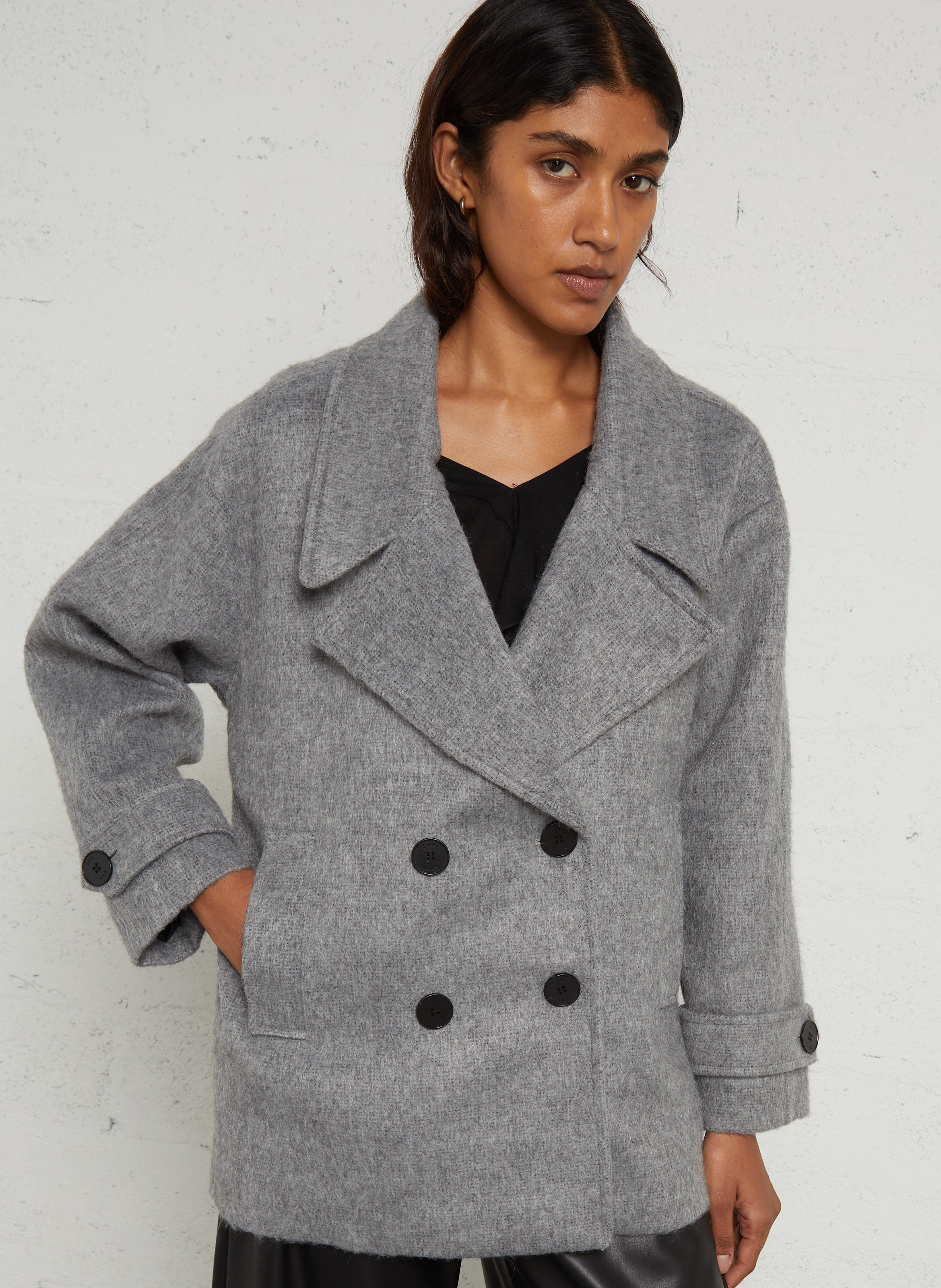 Faux fur jacket IKKS Grey