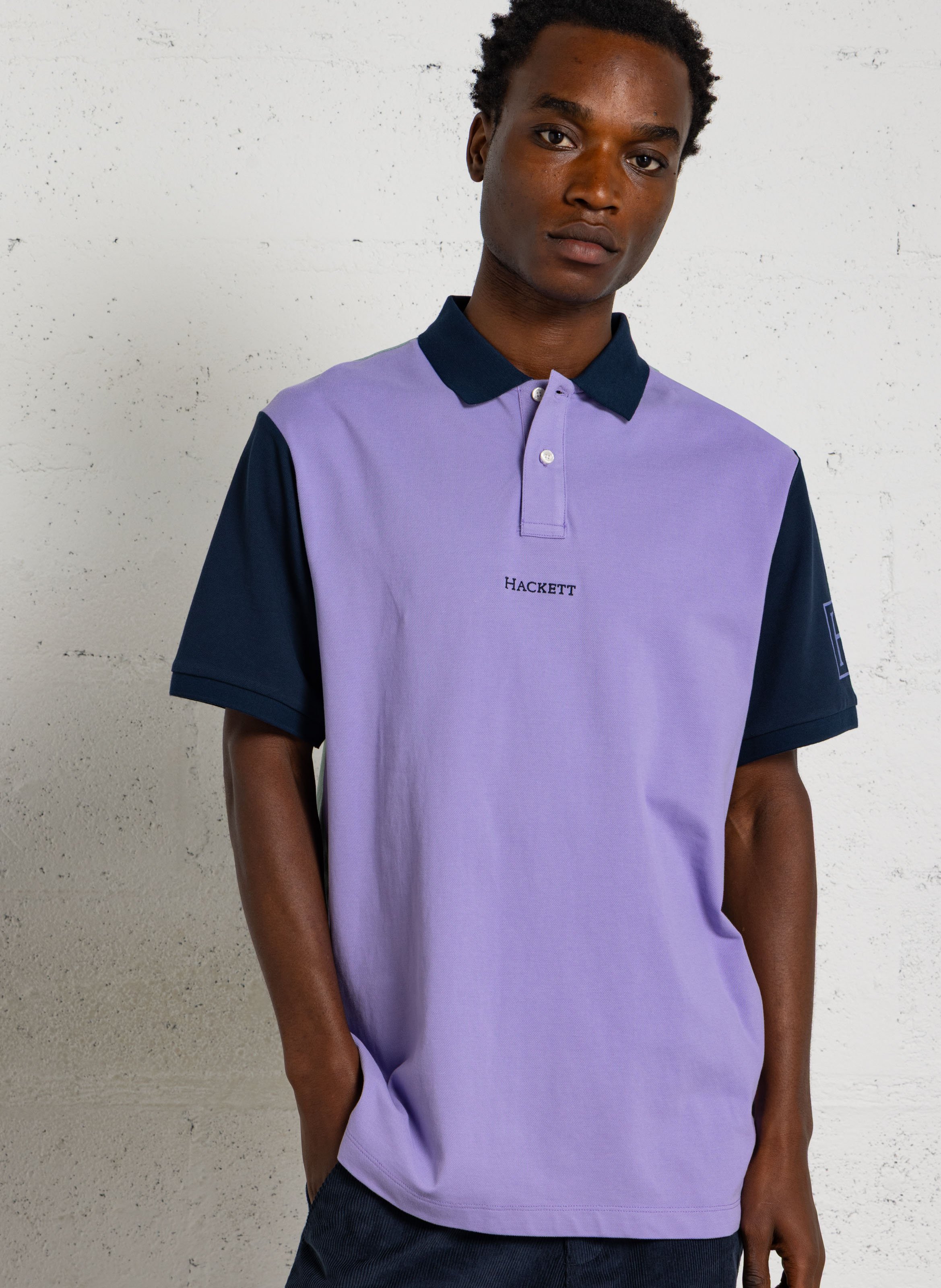 Polo en coton HACKETT Violet