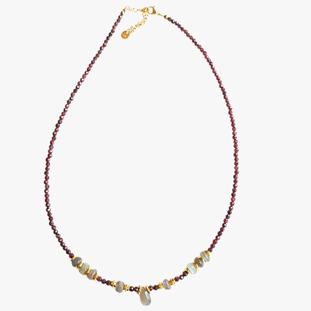 Garnet necklace GINANDGER Red