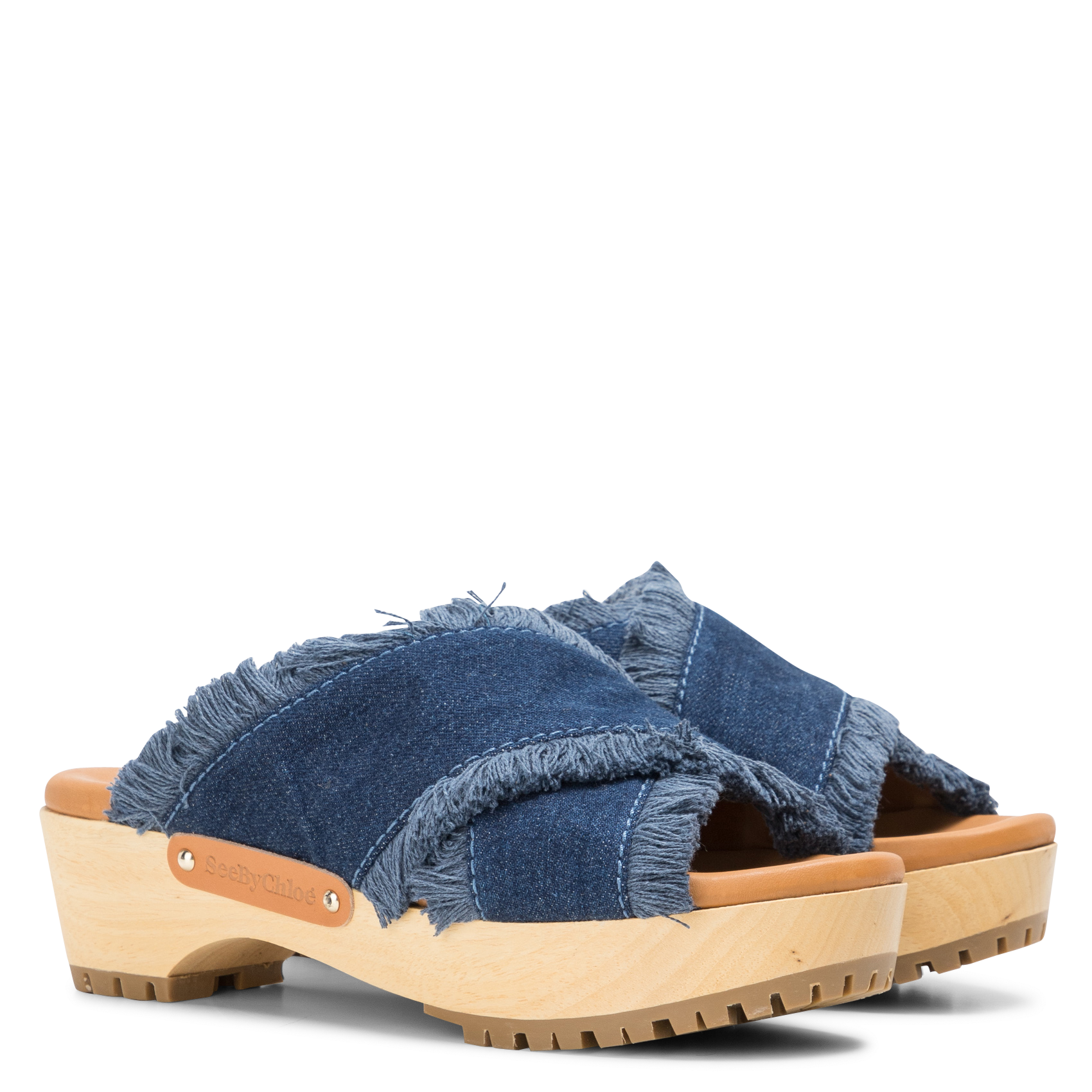 Denim clogs SEE BY CHLOE Blue