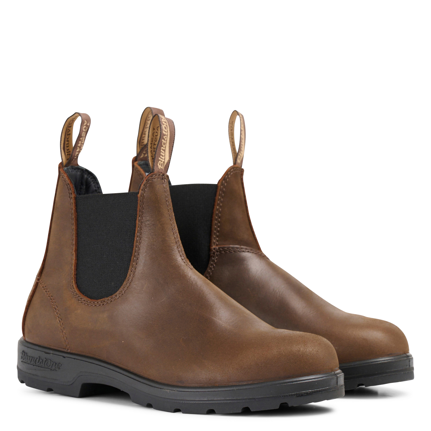 Mixed leather ankle boots BLUNDSTONE Brown
