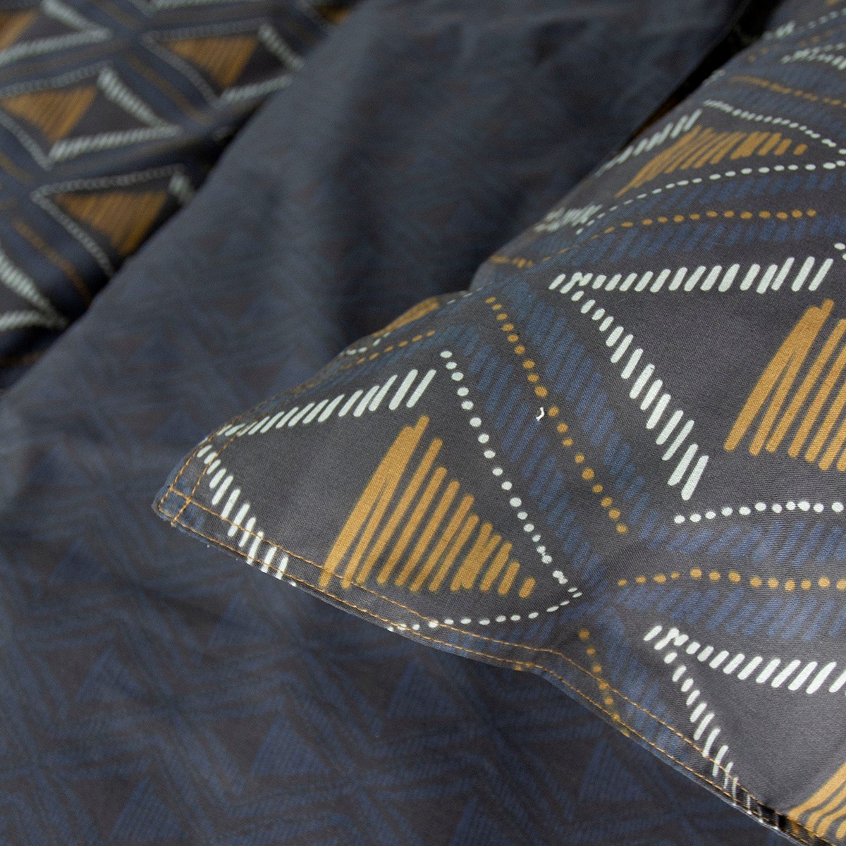 Printed cotton bedding set TODAY LINGE DE MAISON Blue