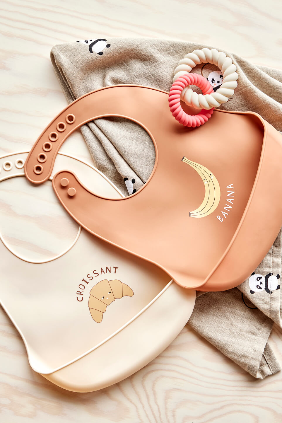 Cotton set of 2 muslin cloths OYOY LIVING DESIGN Brown