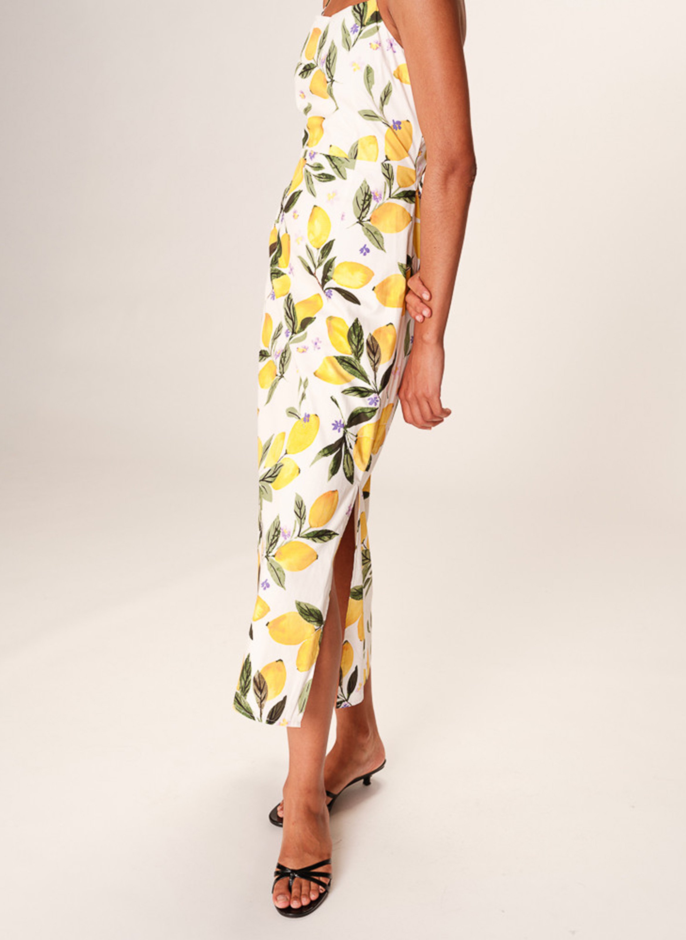 Robe midi col carré en coton GRACE ET MILA Blanc