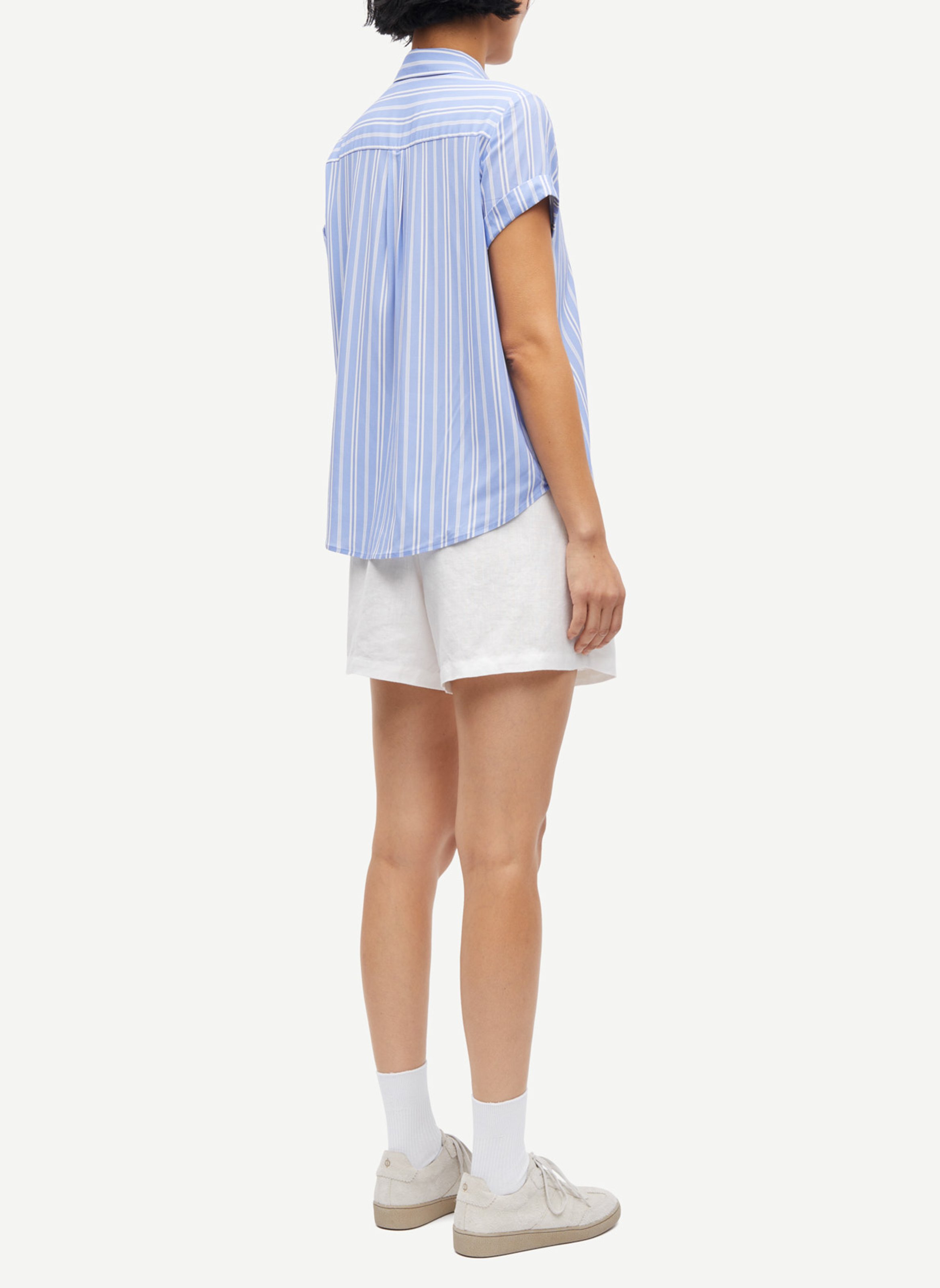 Loose-fit shirt with classic collar SAMSOE SAMSOE Blue