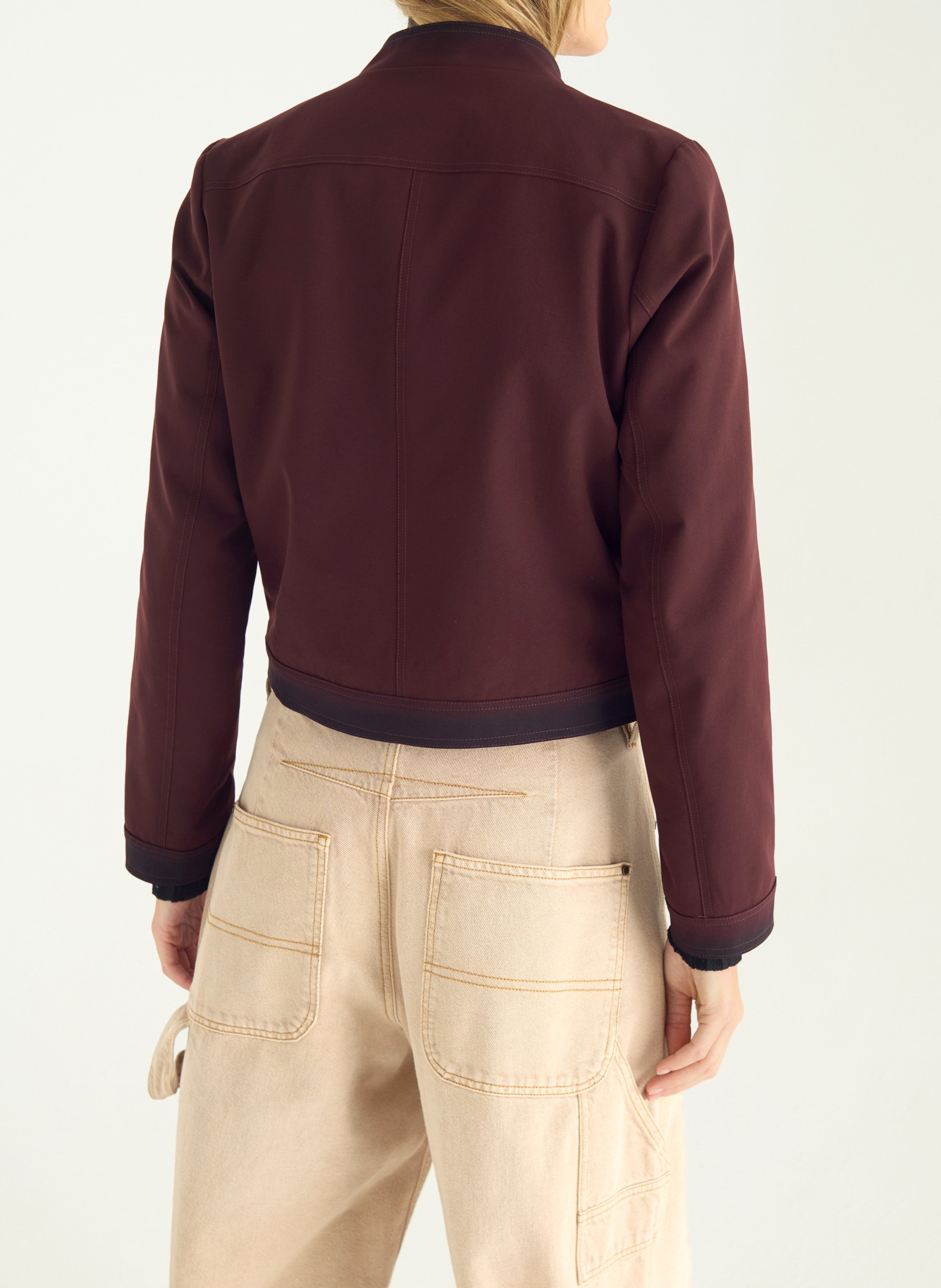 Veste droite col officier COTELAC Violet