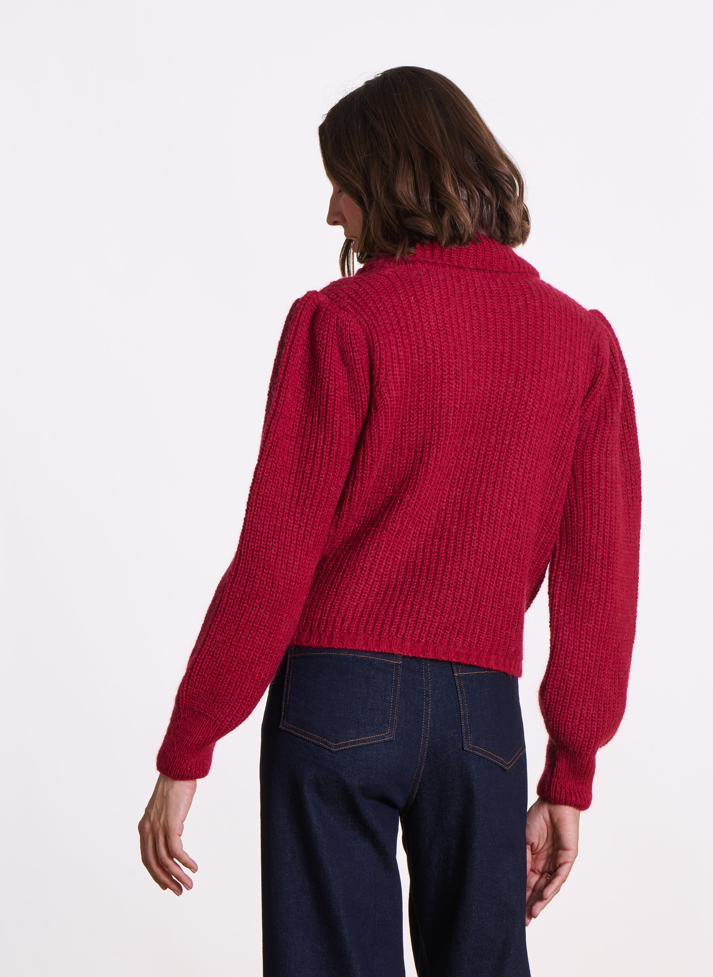 Rollkragenpullover aus Strick LA FEE MARABOUTEE Rot