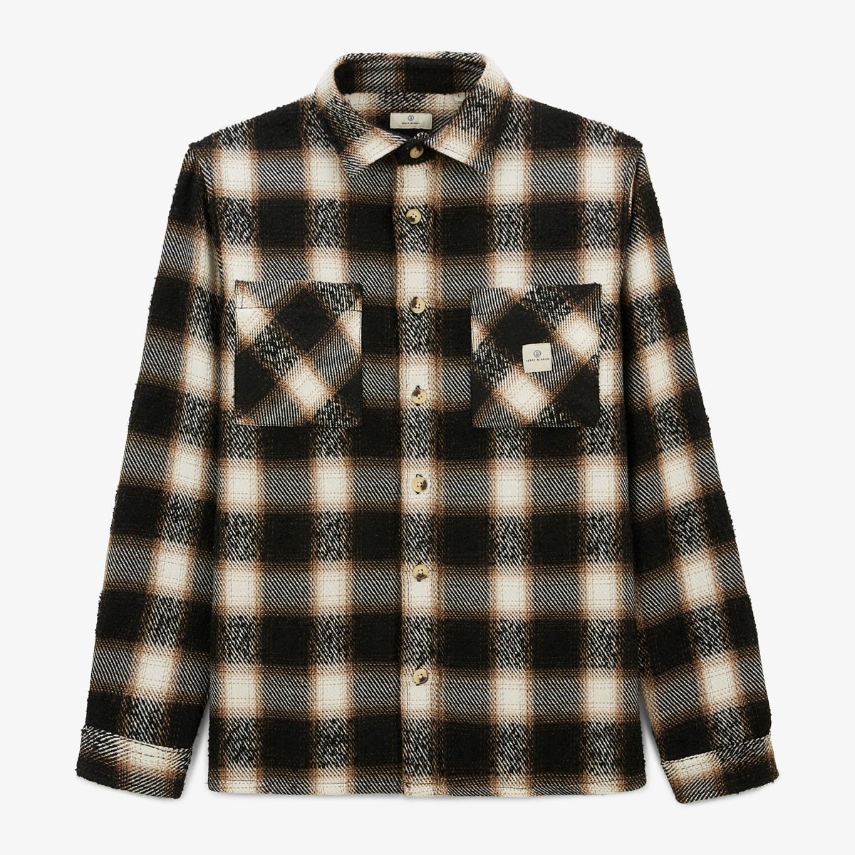 Checked overshirt SERGE BLANCO Black