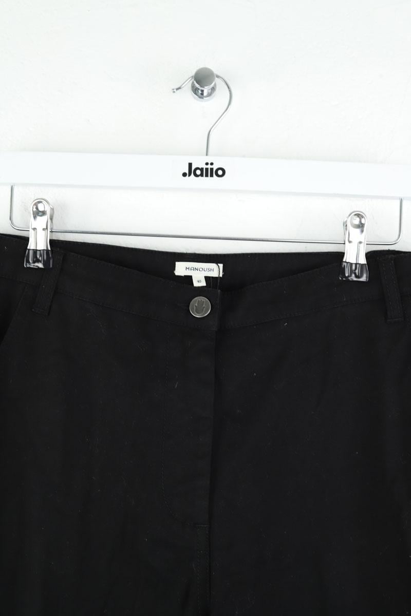 Slim-fit stretch cotton jeans with regular waist Manoush - Seconde Main Black