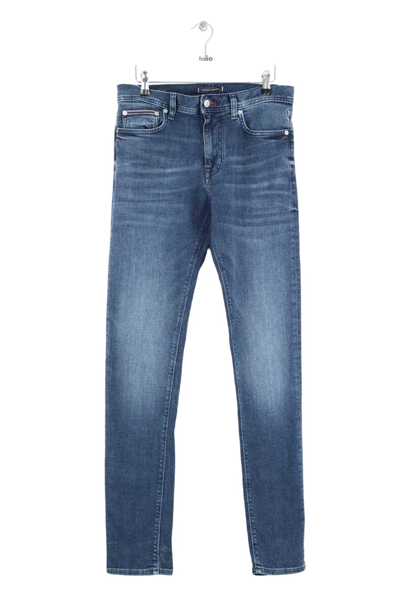 Cotton straight jeans TOMMY HILFIGER - SECONDE MAIN Blue