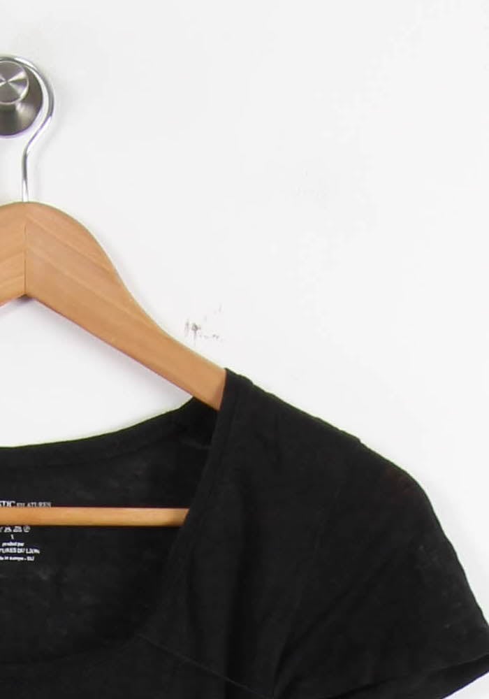 Tommy Badge T-shirt MAJESTIC FILATURES - SECONDE MAIN Black