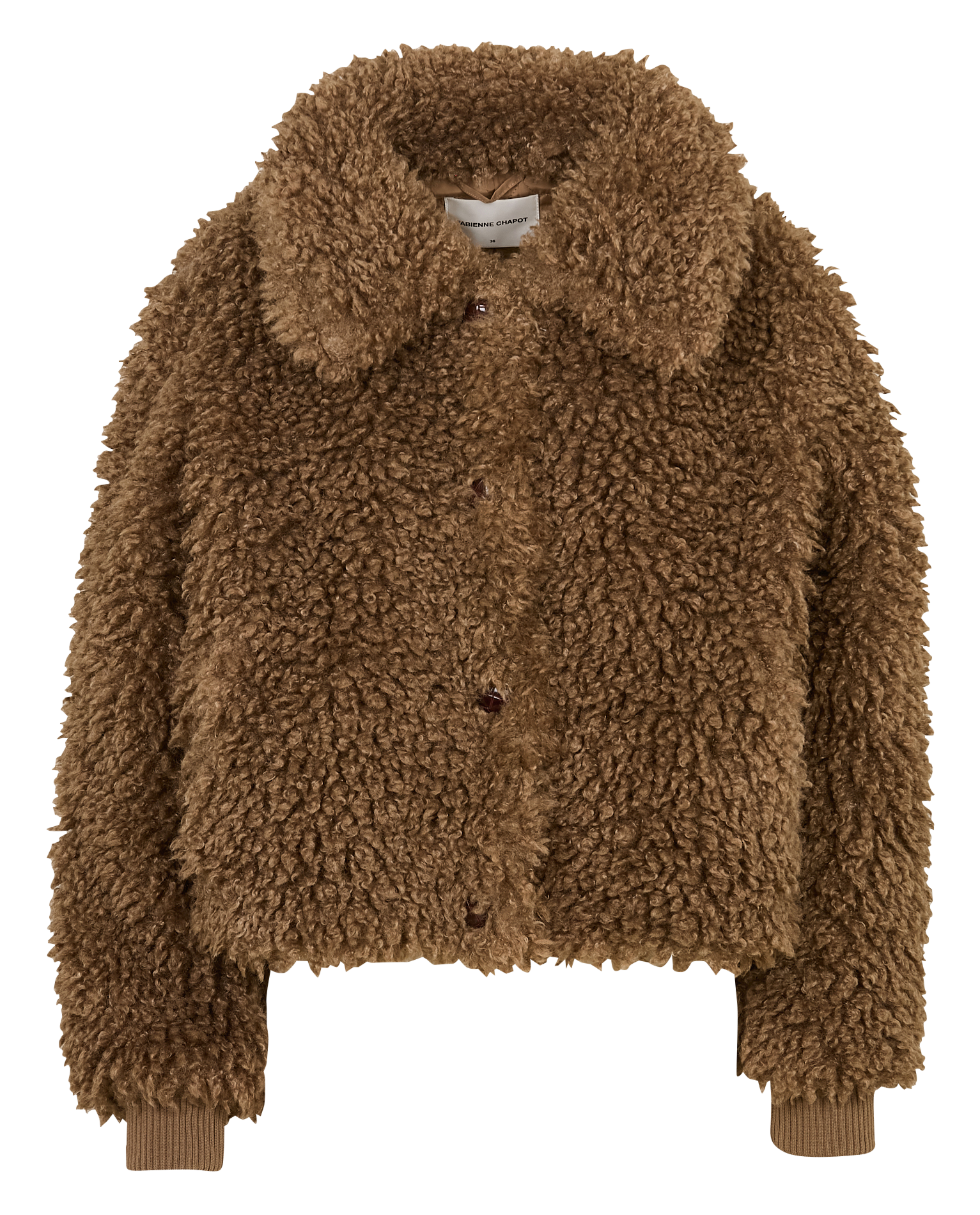 Gevoerd jack met klassieke kraag FABIENNE CHAPOT Bruin
