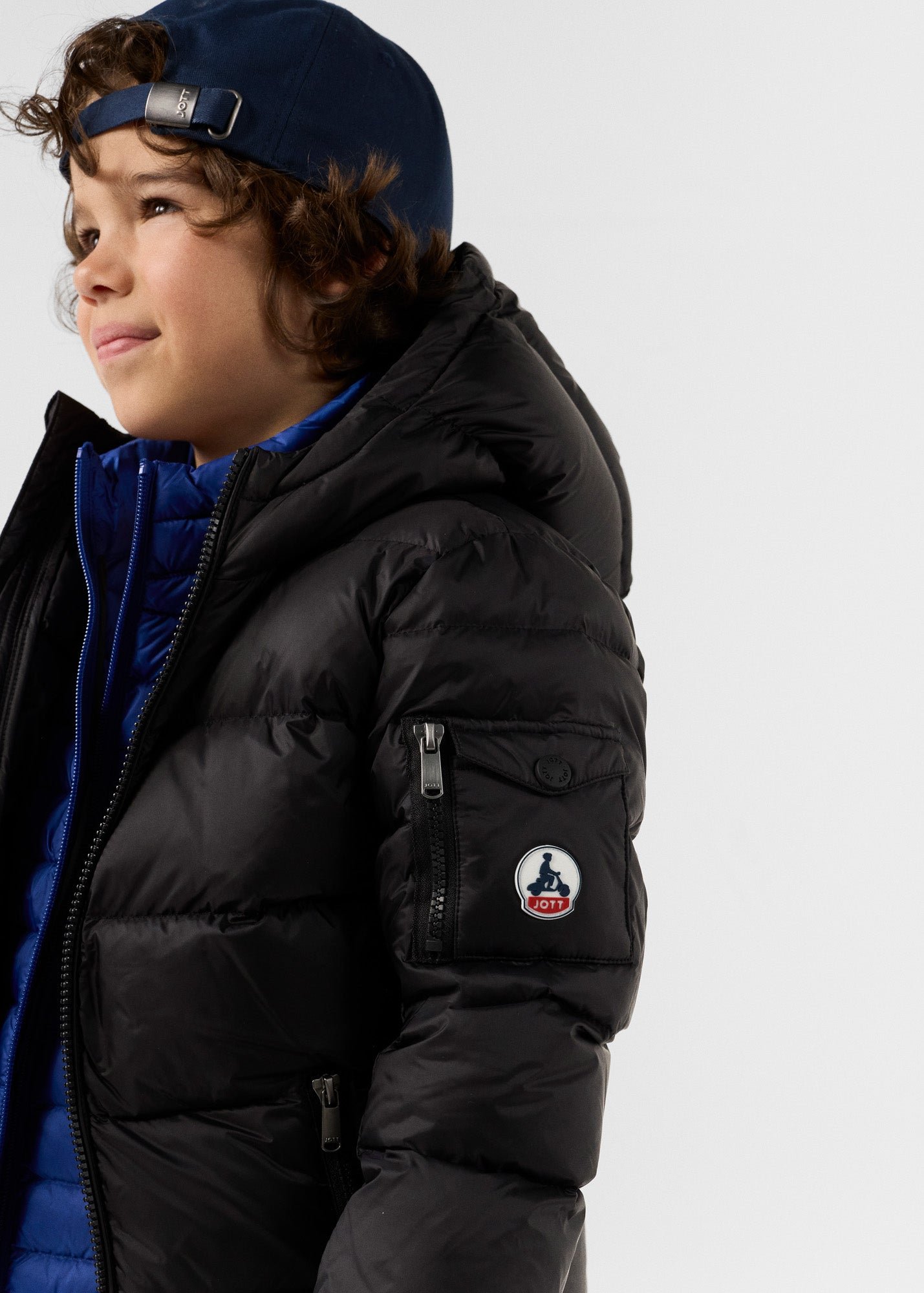 Kids' hooded down jacket for extreme cold Kazan JOTT Black