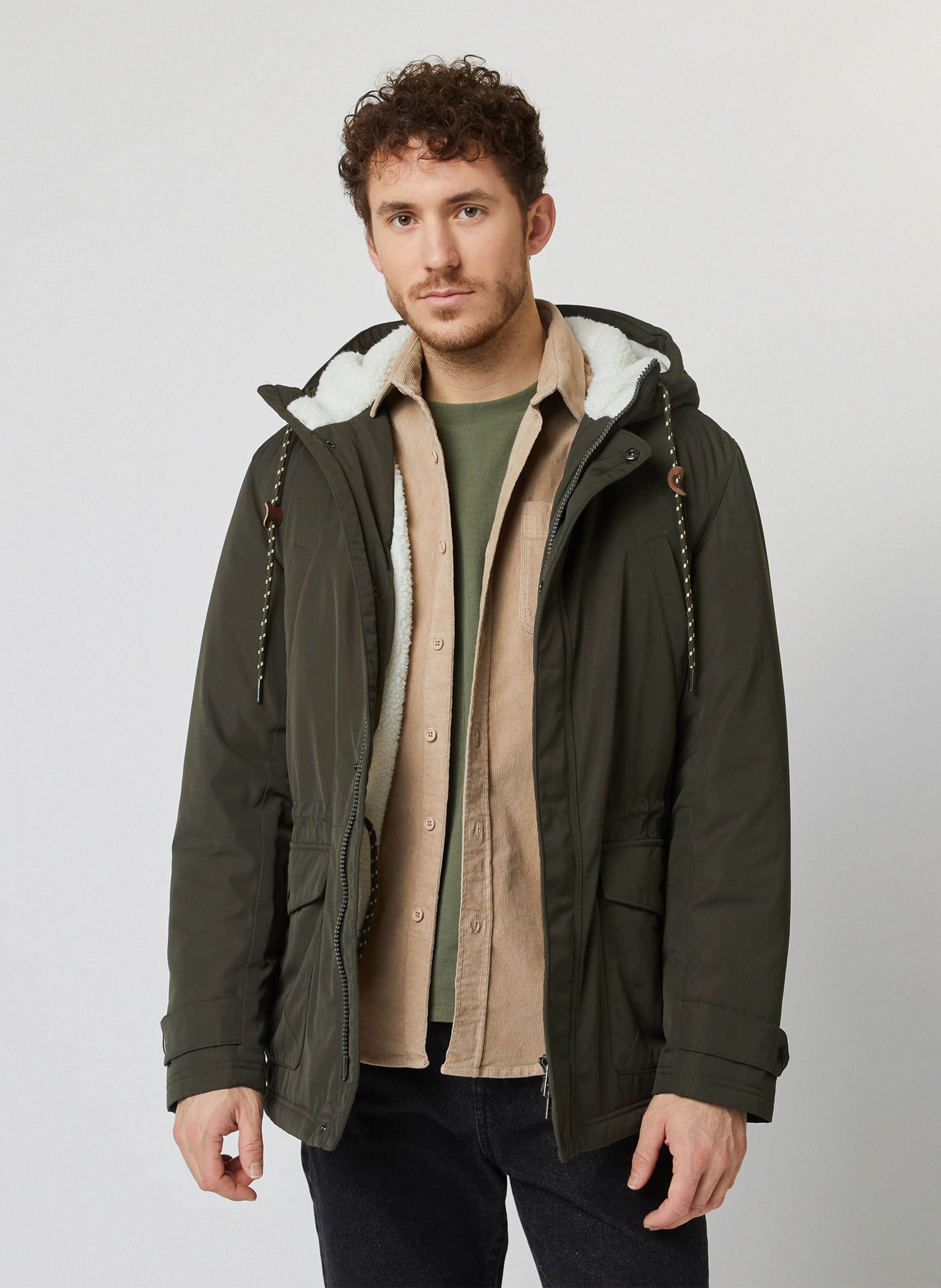 Parka à capuche regular-fit FAGUO Kaki