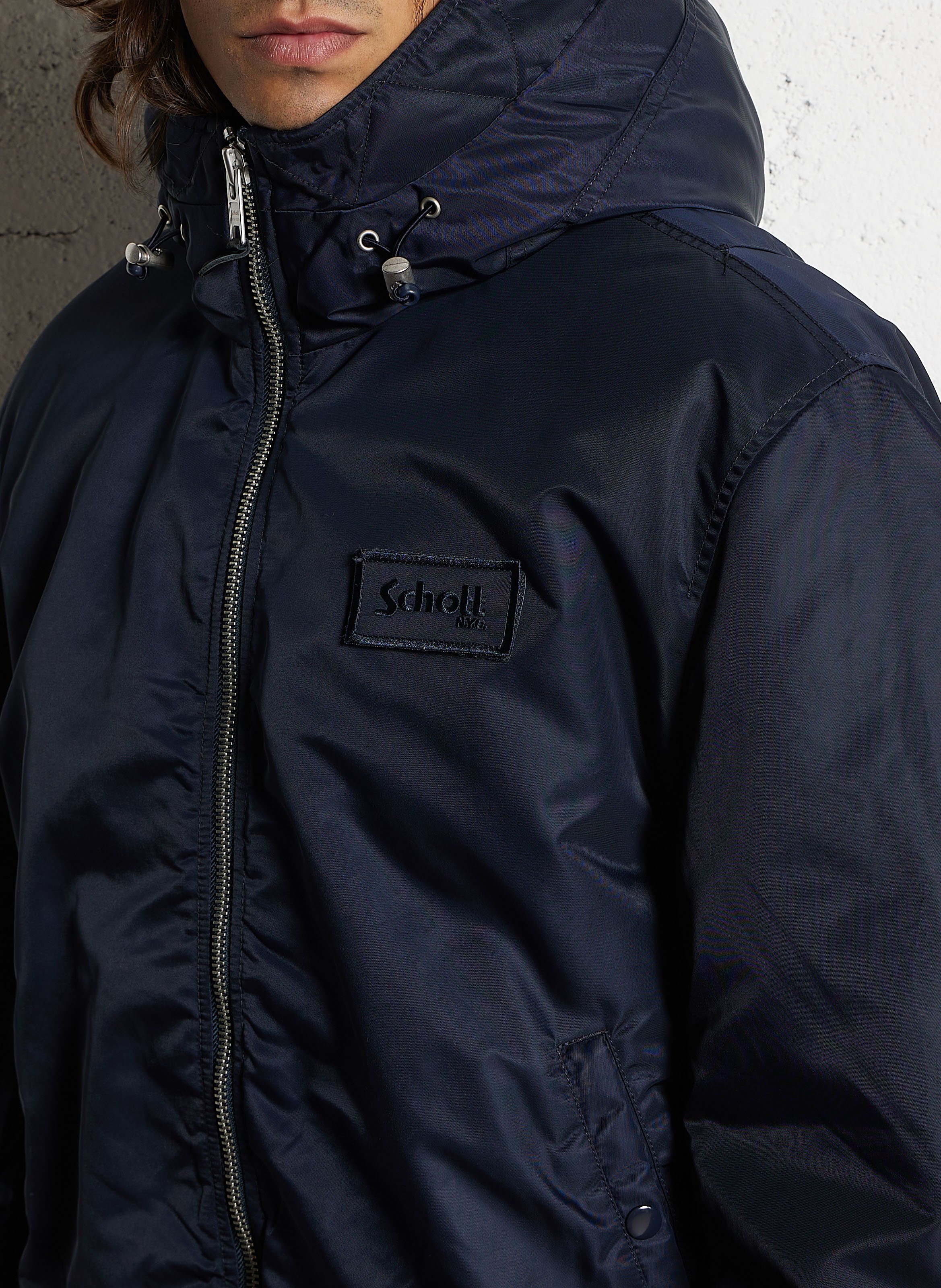 Blouson oversize à capuche SCHOTT Bleu