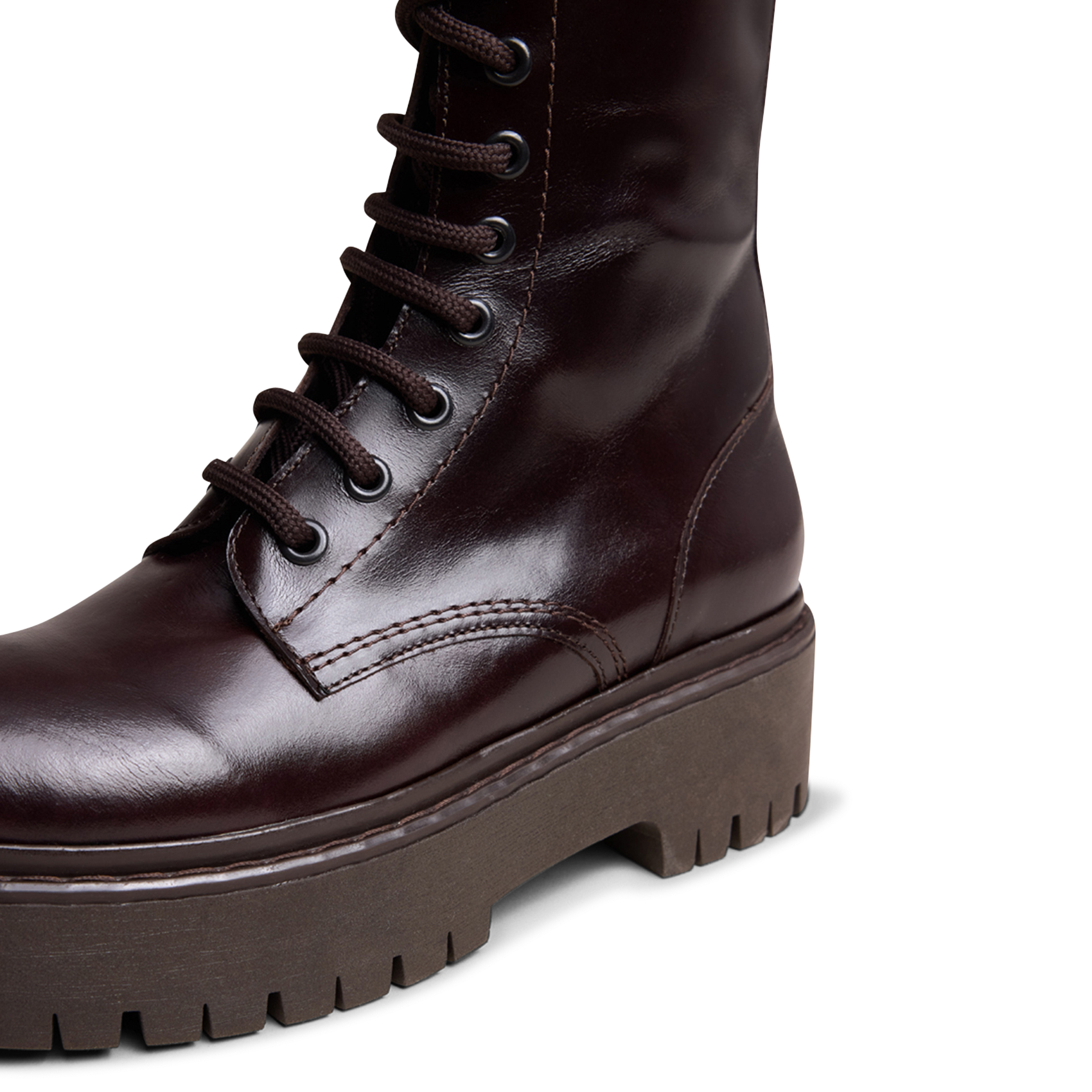 Bottines en cuir Marron