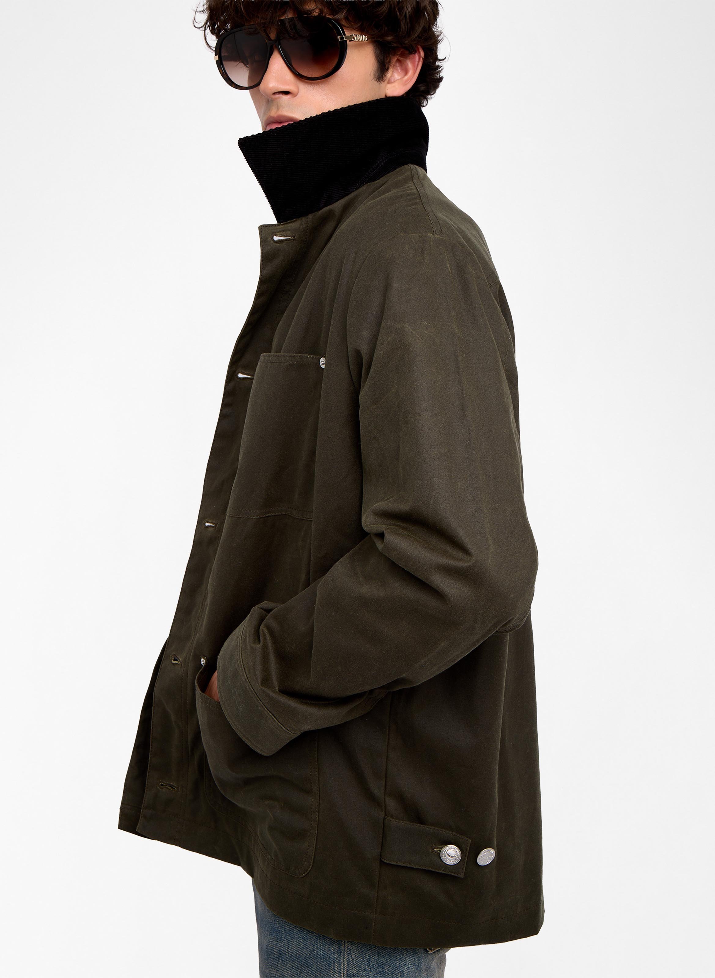 Cotton jacket with classic collar ZADIG&VOLTAIRE Green