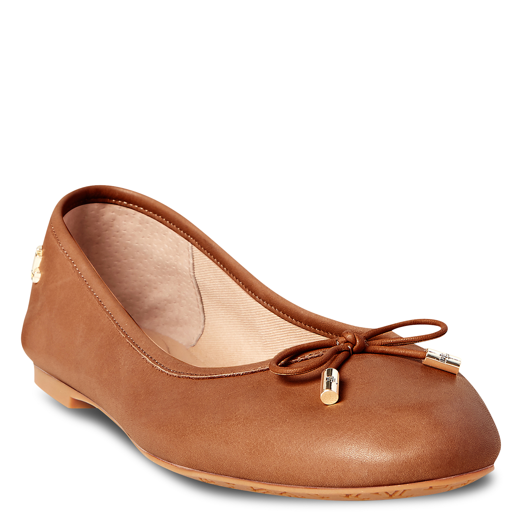 Effen leren ballerina's POLO RALPH LAUREN Bruin