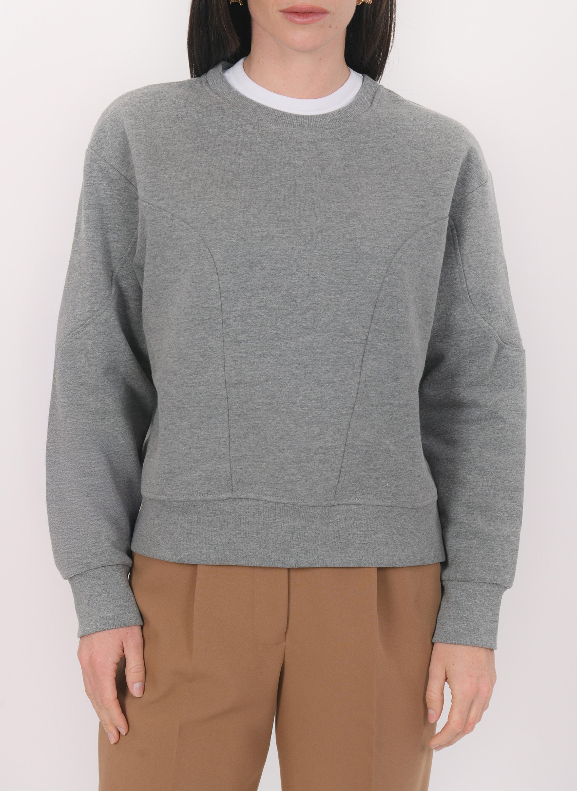 Sweat col rond en coton mélangé KOOKAI Gris