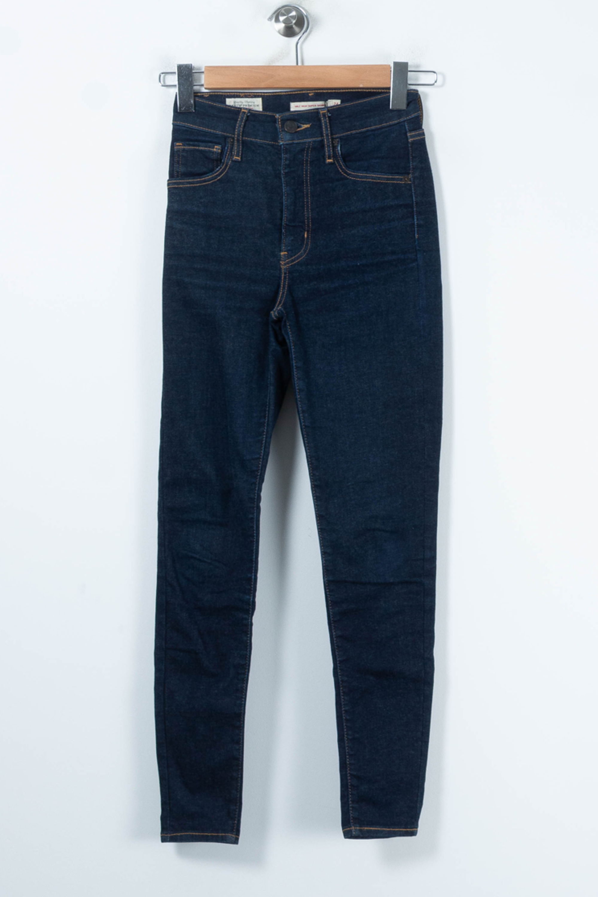 Cropped slim jeans with studs LEVI'S - Seconde main Blue