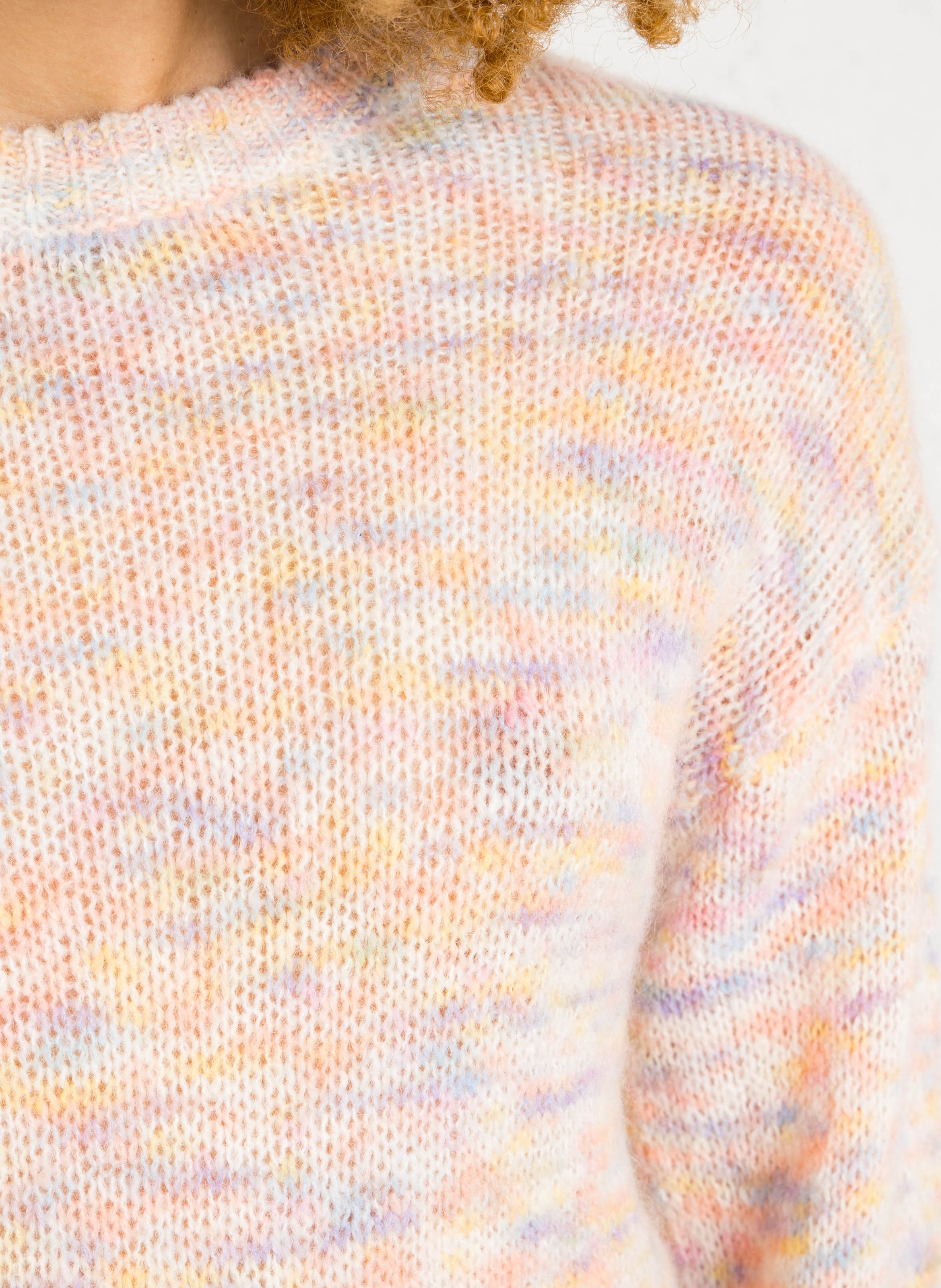 Oversized round-neck wool-blend sweater DES PETITS HAUTS Multicolored