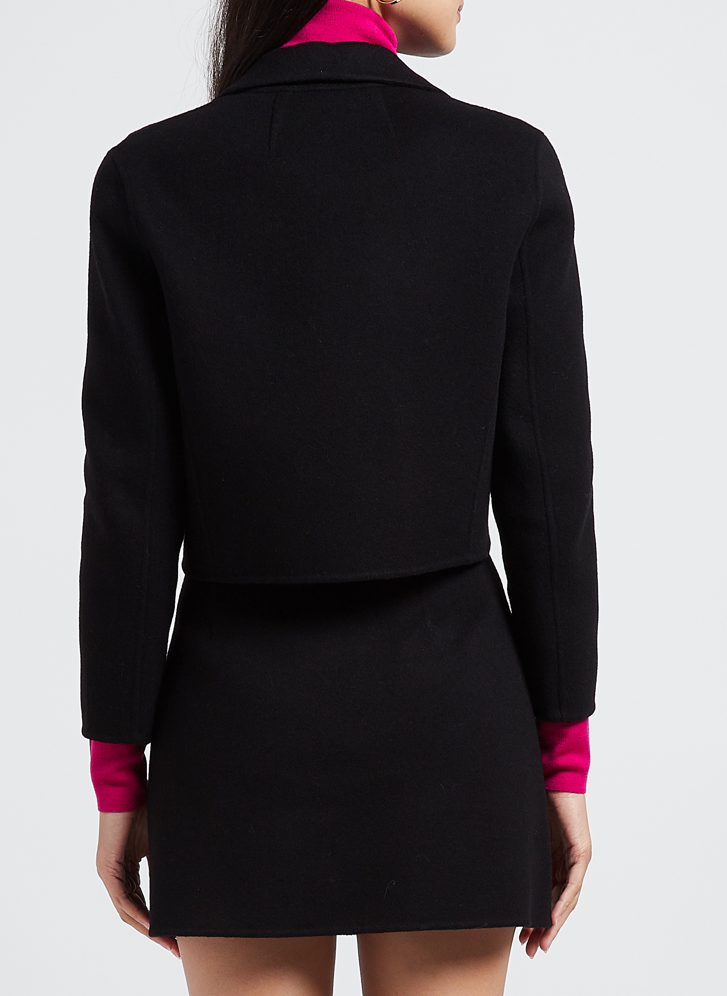 Korte blazer van wol en kasjmier THEORY Zwart