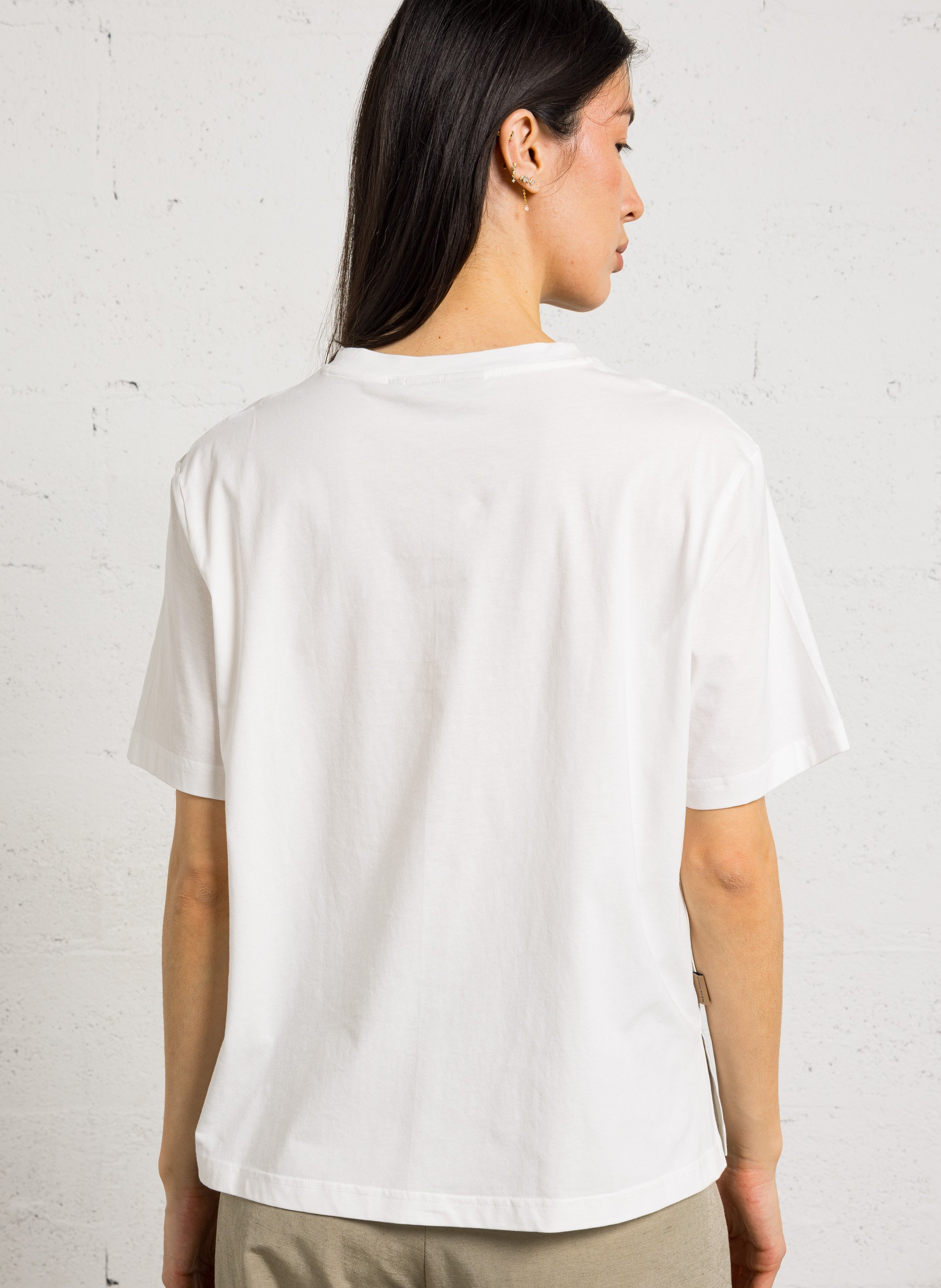 Tee-shirt droit col rond en coton RUE DE TOKYO Blanc