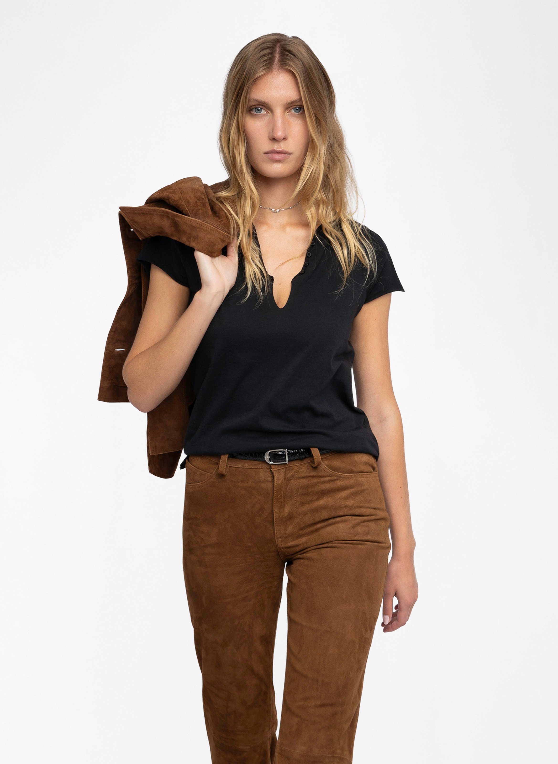 Tunesisches T-Shirt aus Bio-Baumwolle ZADIG&VOLTAIRE Schwarz