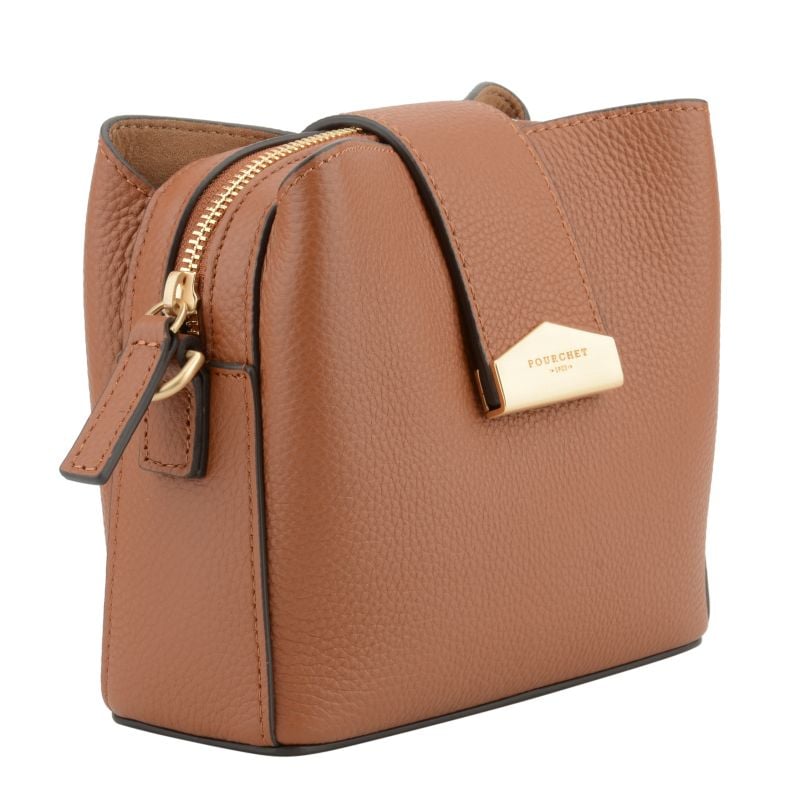 Calfskin leather shoulder bag Golden