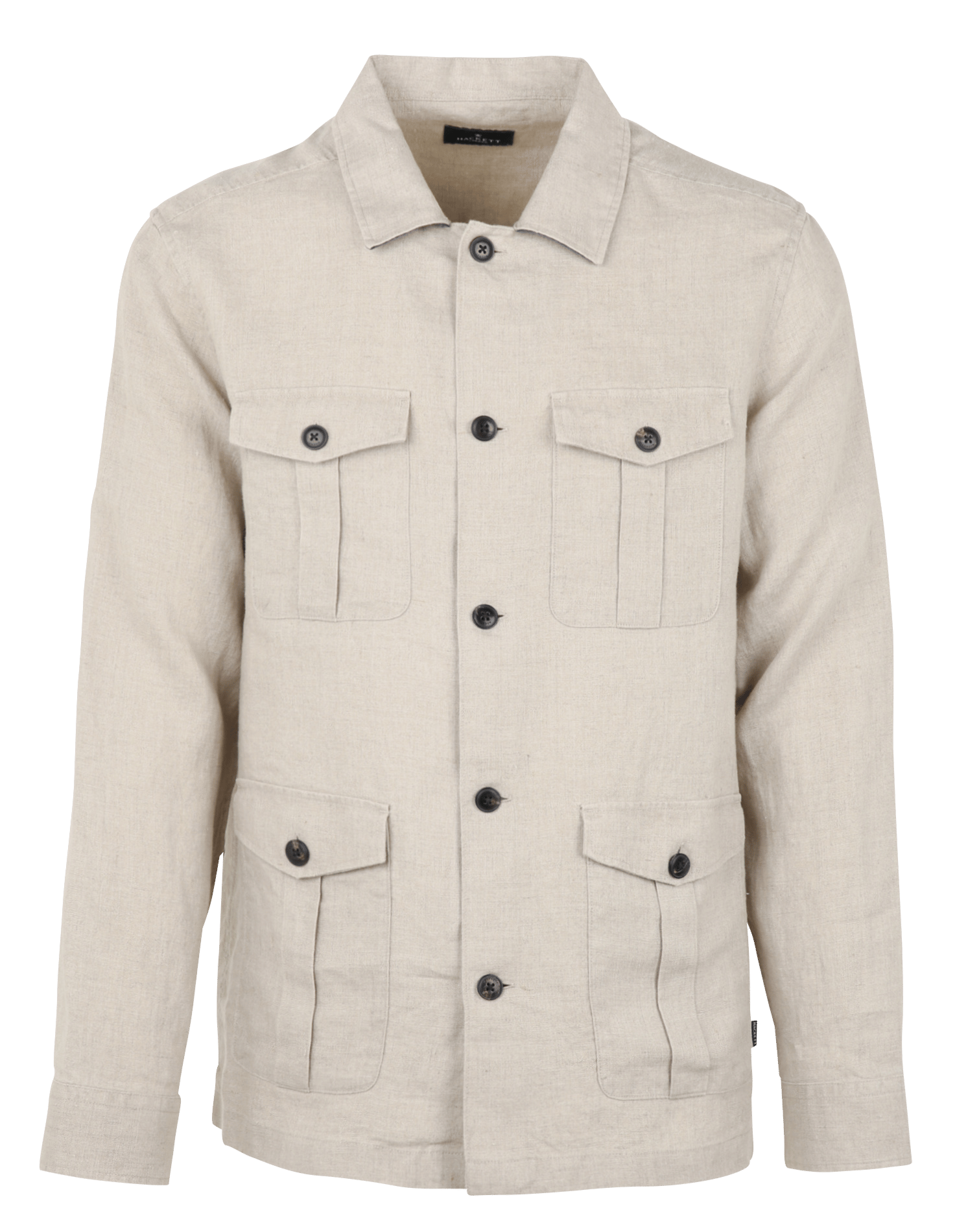 Veste droite en lin HACKETT Beige