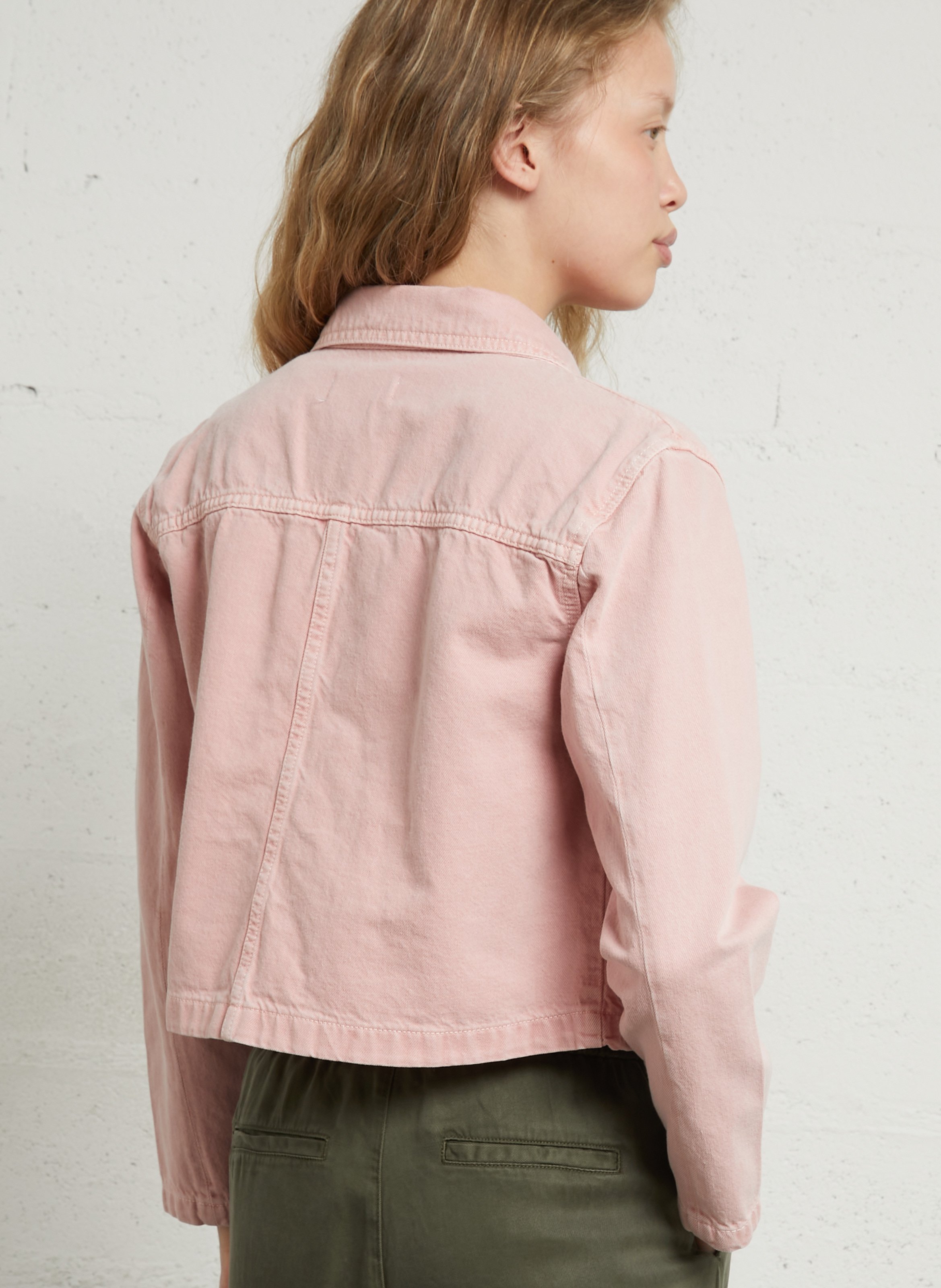 Jeansjacke mit klassischem Kragen LE TEMPS DES CERISES Schwarz