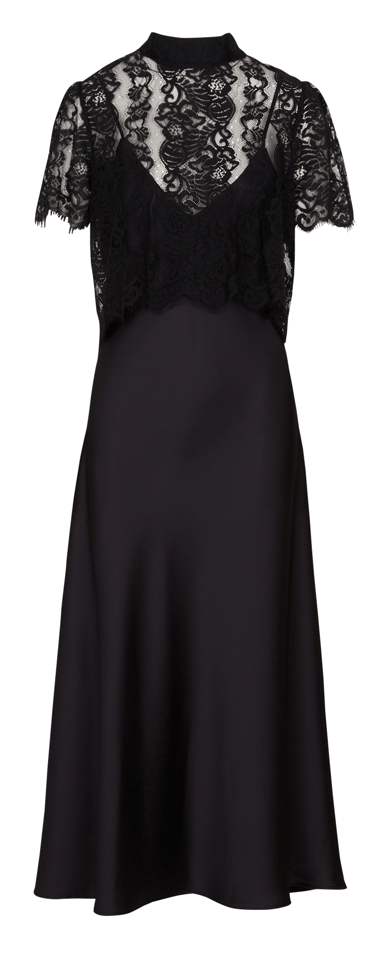 Langes, satiniertes Kleid IMPERIAL