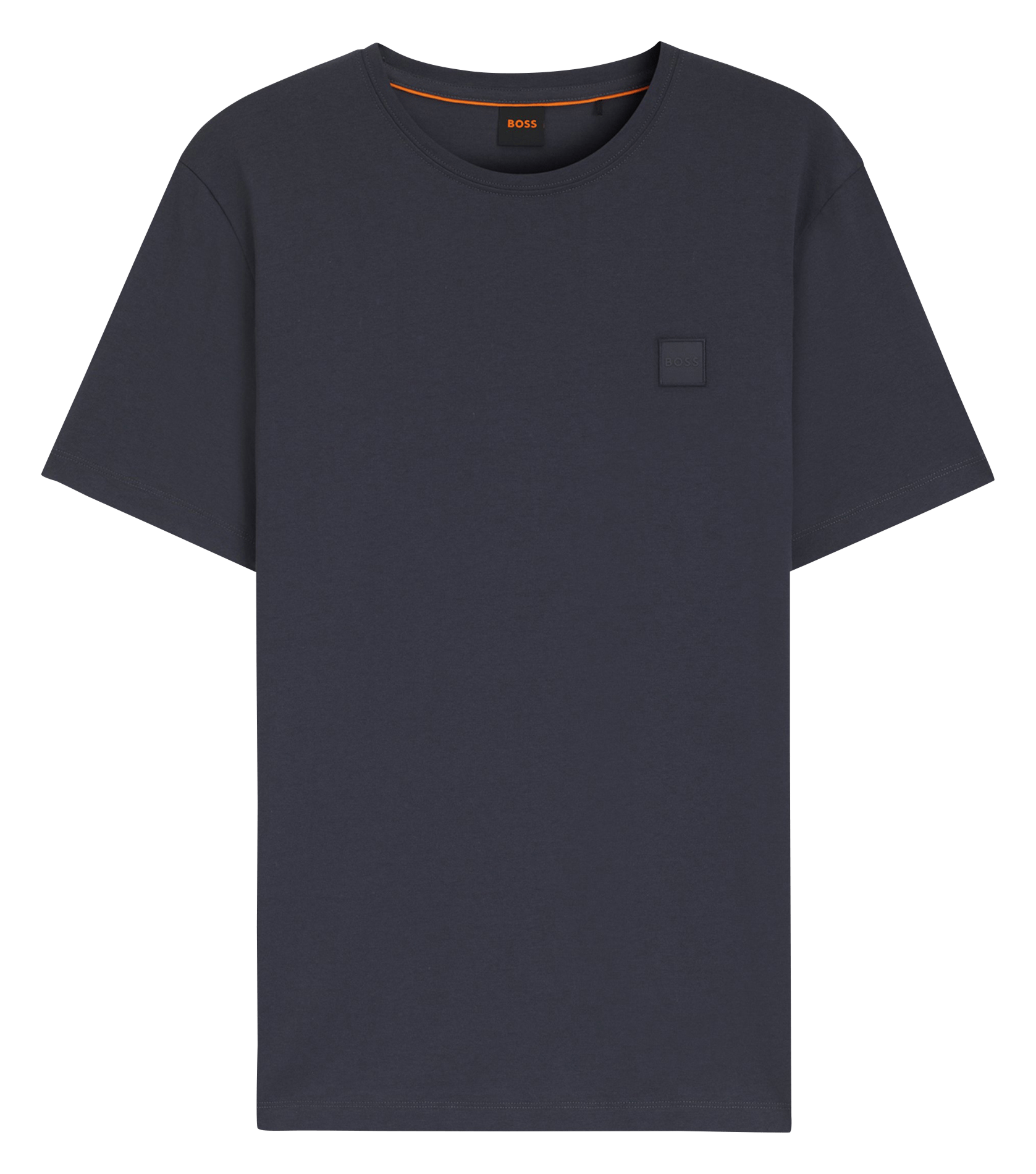 Short-sleeved round-neck cotton T-shirt | Blue BOSS Men