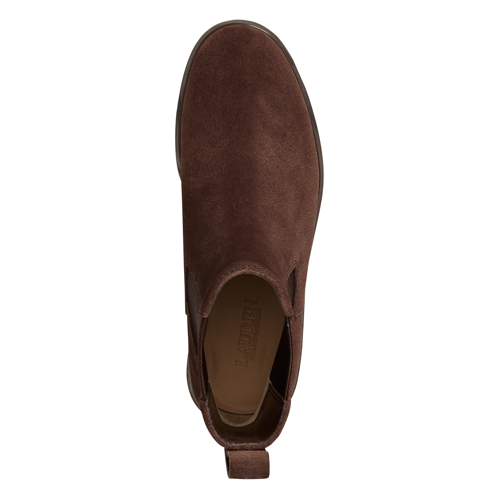 Bottines suédées en cuir mélangé LAUREN RALPH LAUREN Marron