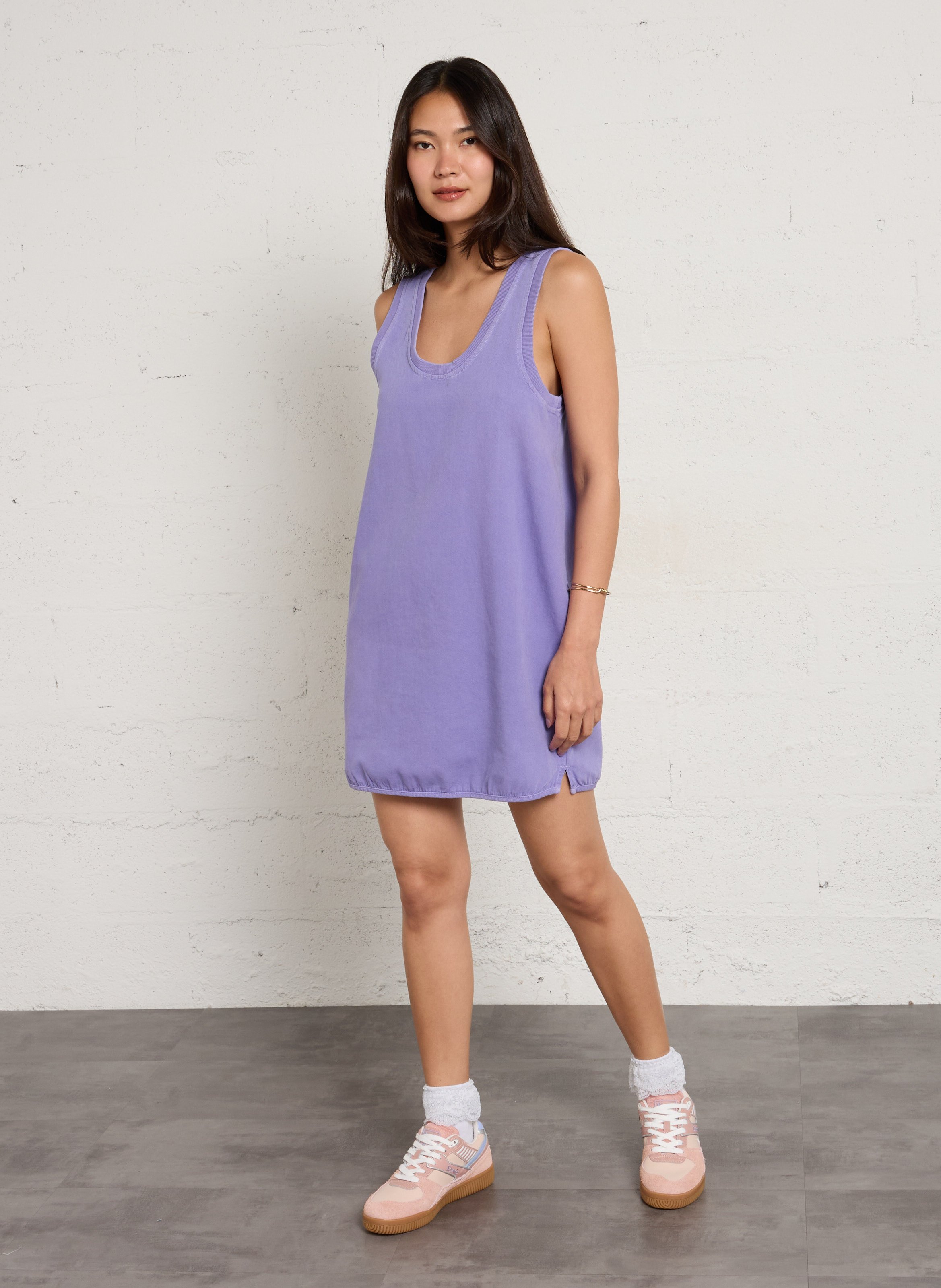 Solid loose short dress AMERICAN VINTAGE Purple