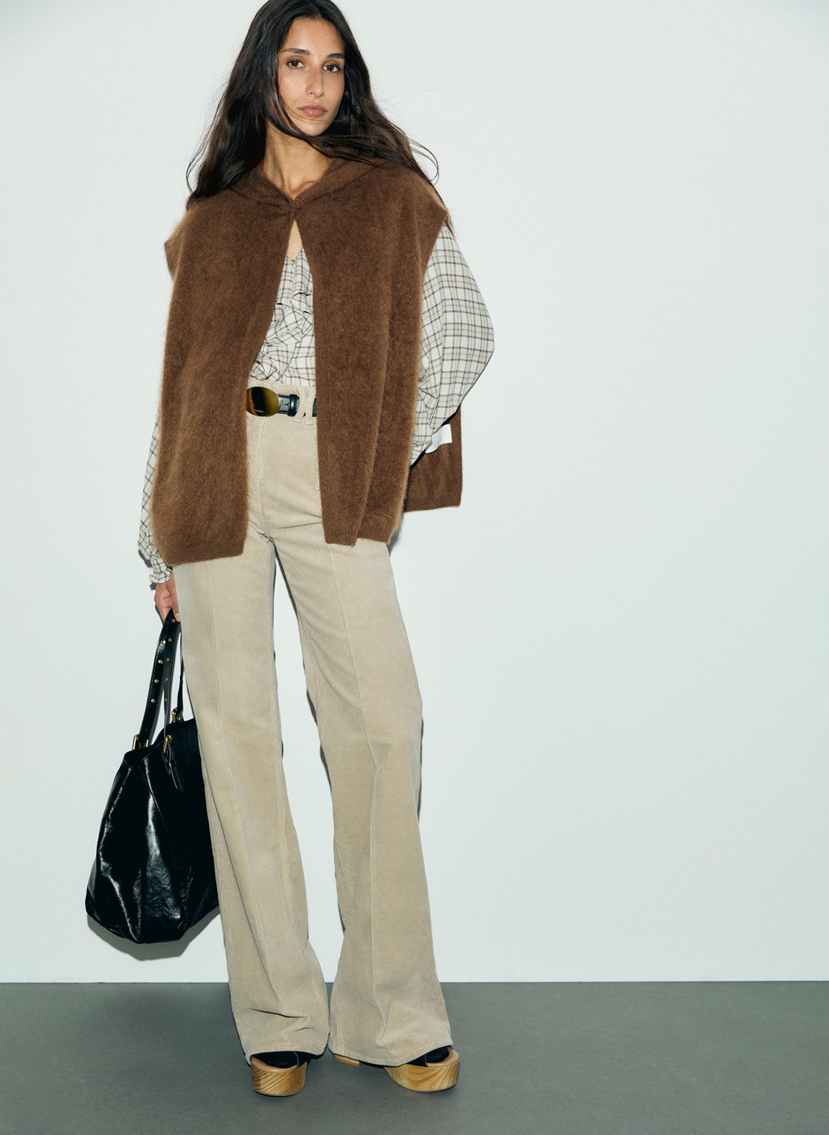 High-waisted velvet flare jeans GERARD DAREL Beige