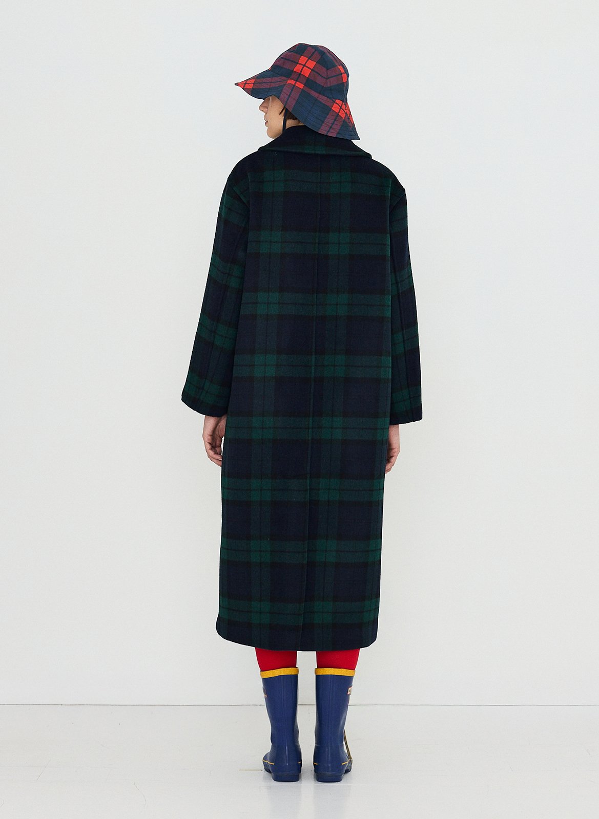 Straight wool-blend coat with classic collar THE TINY BIG SISTER Blue