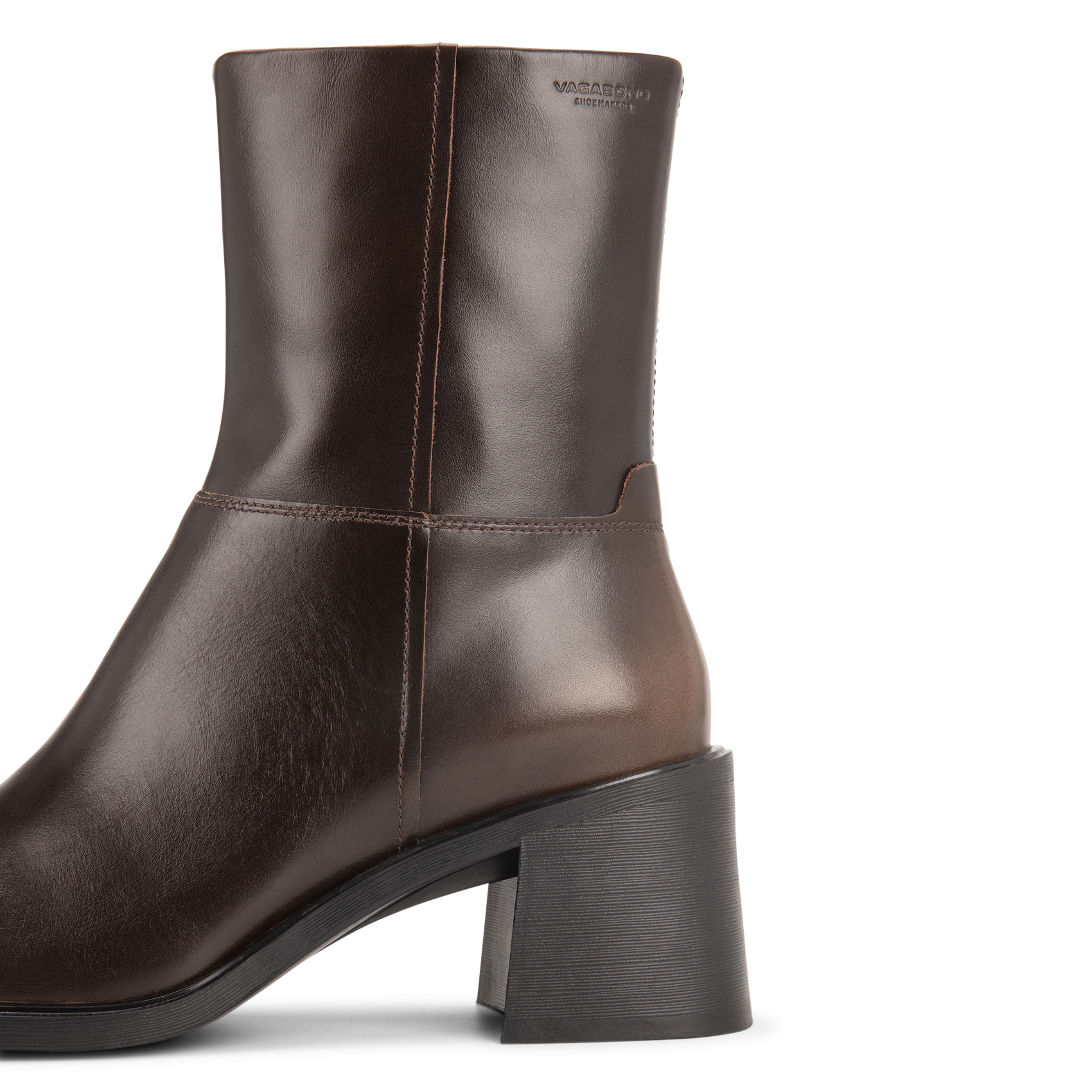 Stiefel in abgestuften Farben mit runder Kappe aus Leder VAGABOND Braun