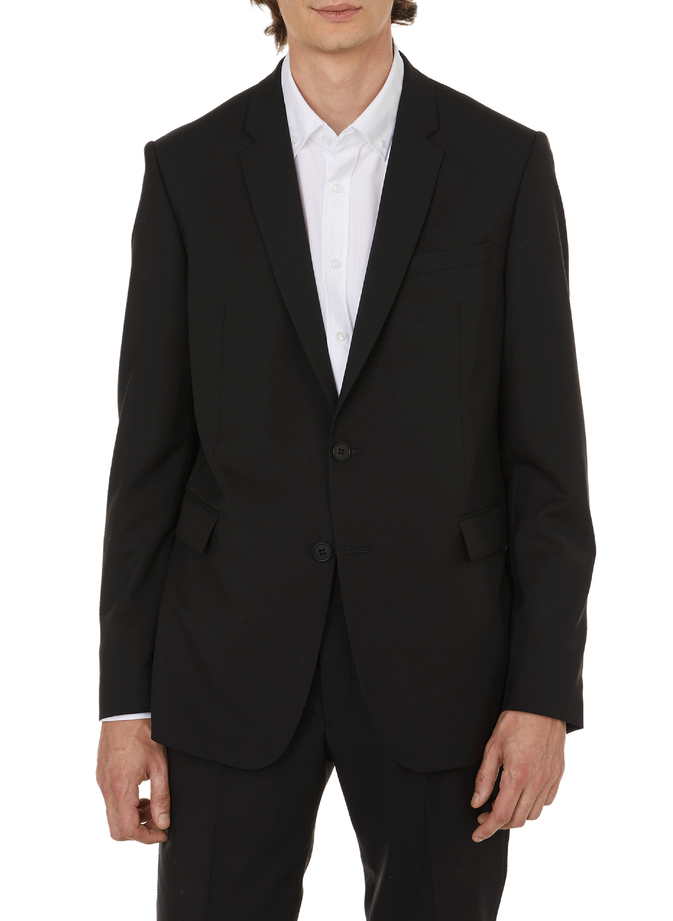 Wool caph blazer jacket SAISON 1865 Black