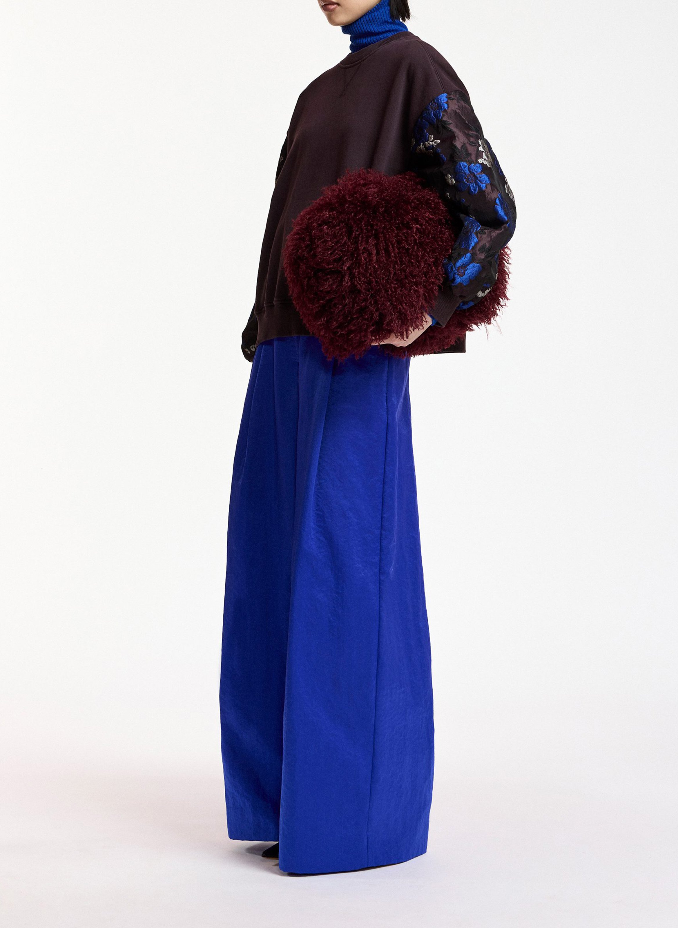 Baumwoll-Sweatshirt mit Rundhalsausschnitt ESSENTIEL ANTWERP Rot