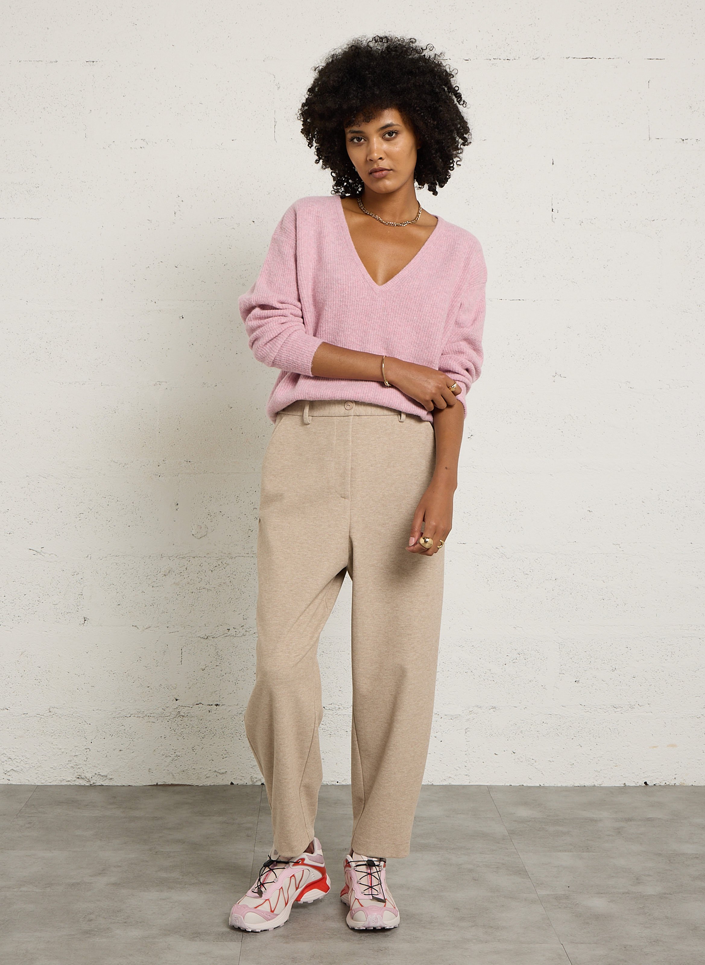 Pull ample col V AMERICAN VINTAGE Rose