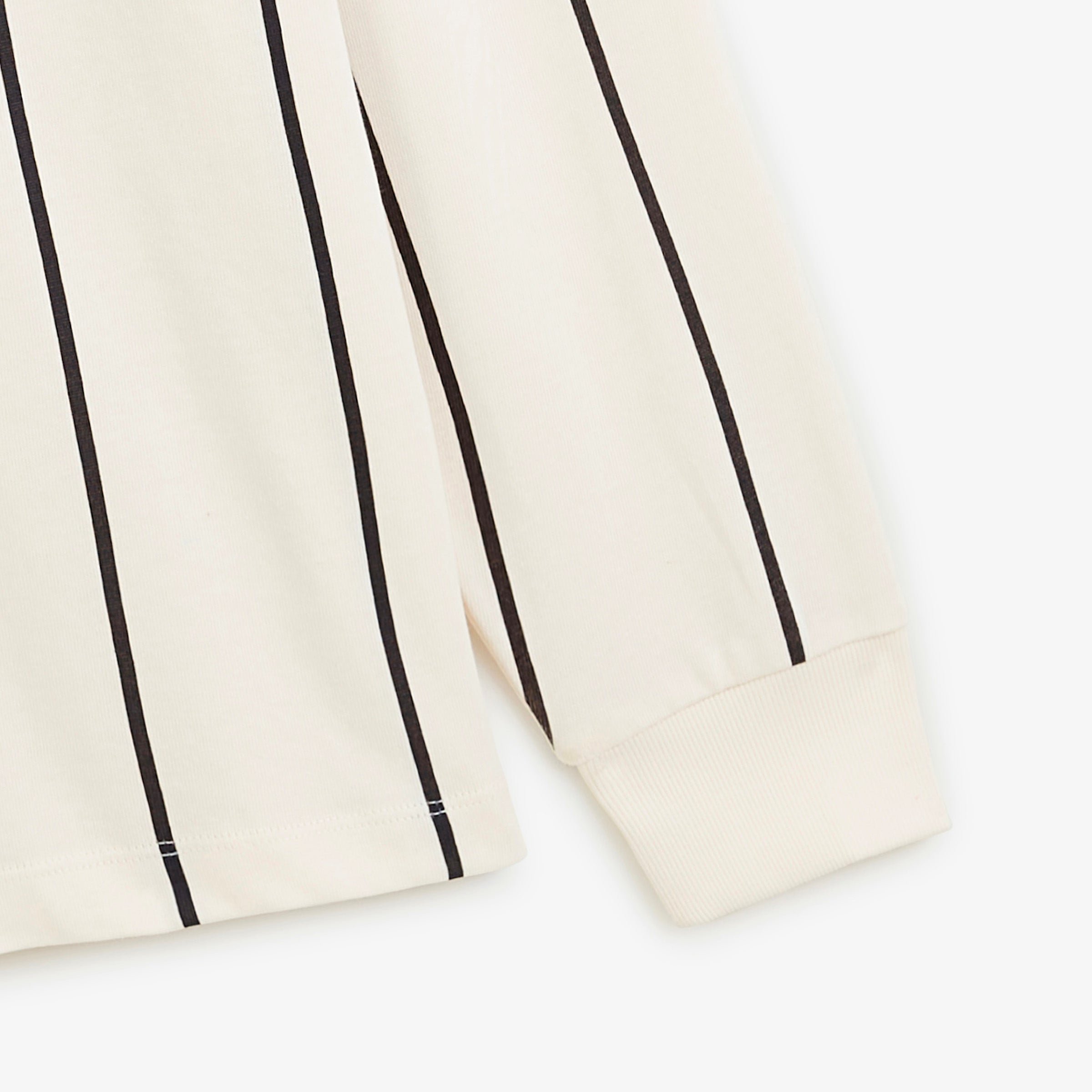 Rugby polo with long sleeves striped embroidery 15 off-white SERGE BLANCO White