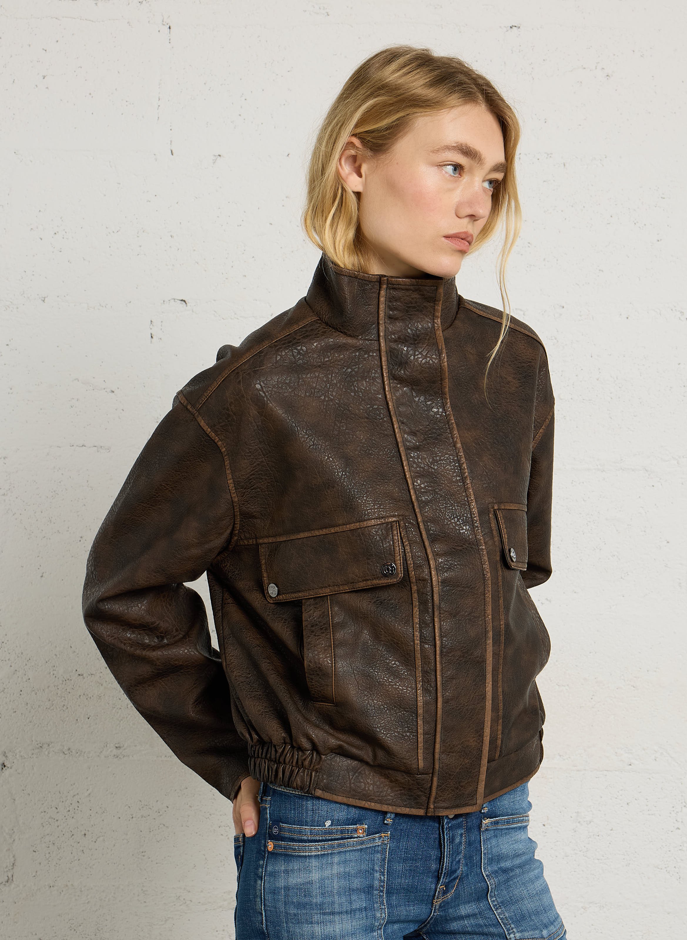Brownie jacket LE TEMPS DES CERISES Brown