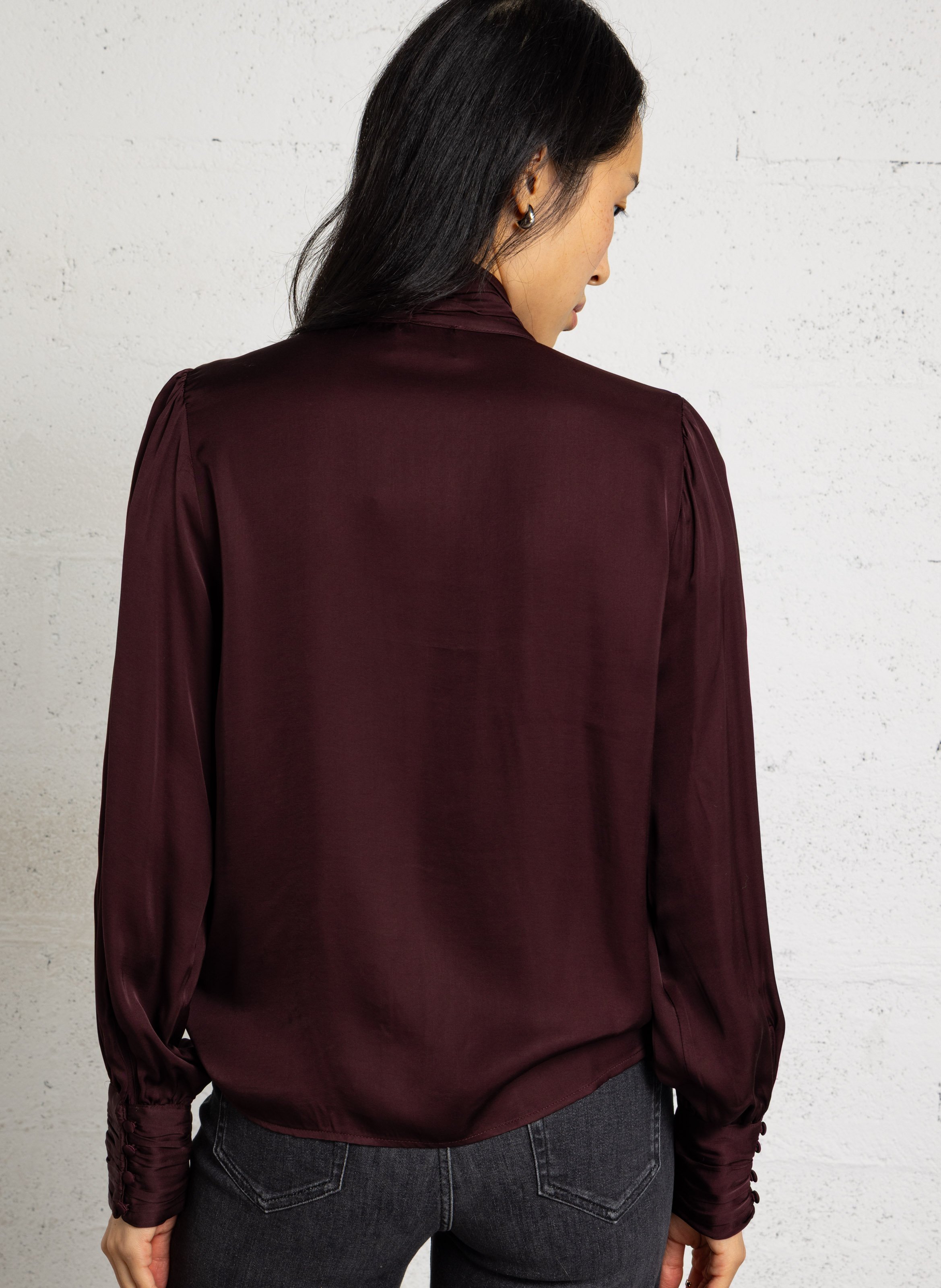 Rechte en vloeiende blouse MAISON 123 Violet