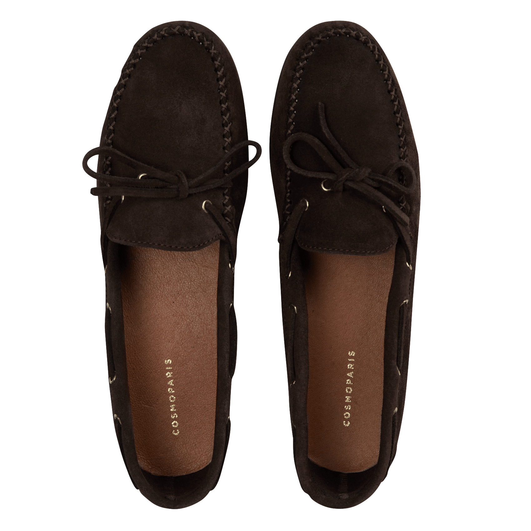Mocassins en cuir velours COSMOPARIS Marron