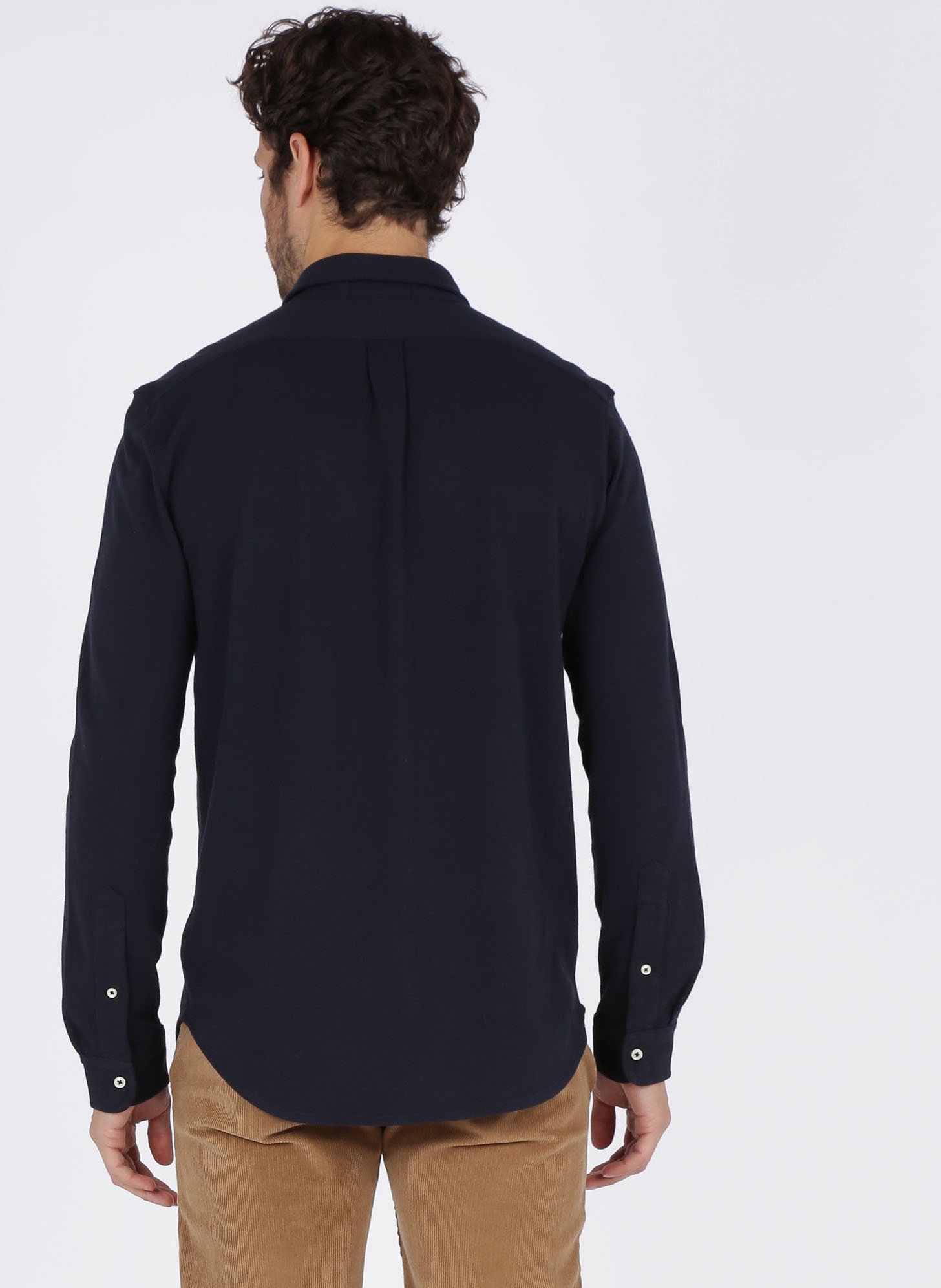 Regular-fit cotton piqué shirt with button-down collar POLO RALPH LAUREN Blue