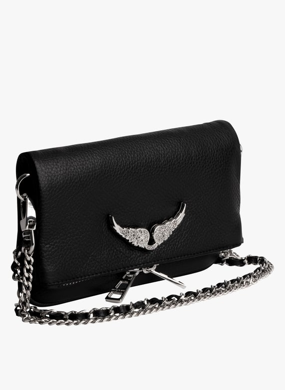 Clutch aus genarbtem leder Schwarz Zadig&Voltaire Damen Place
